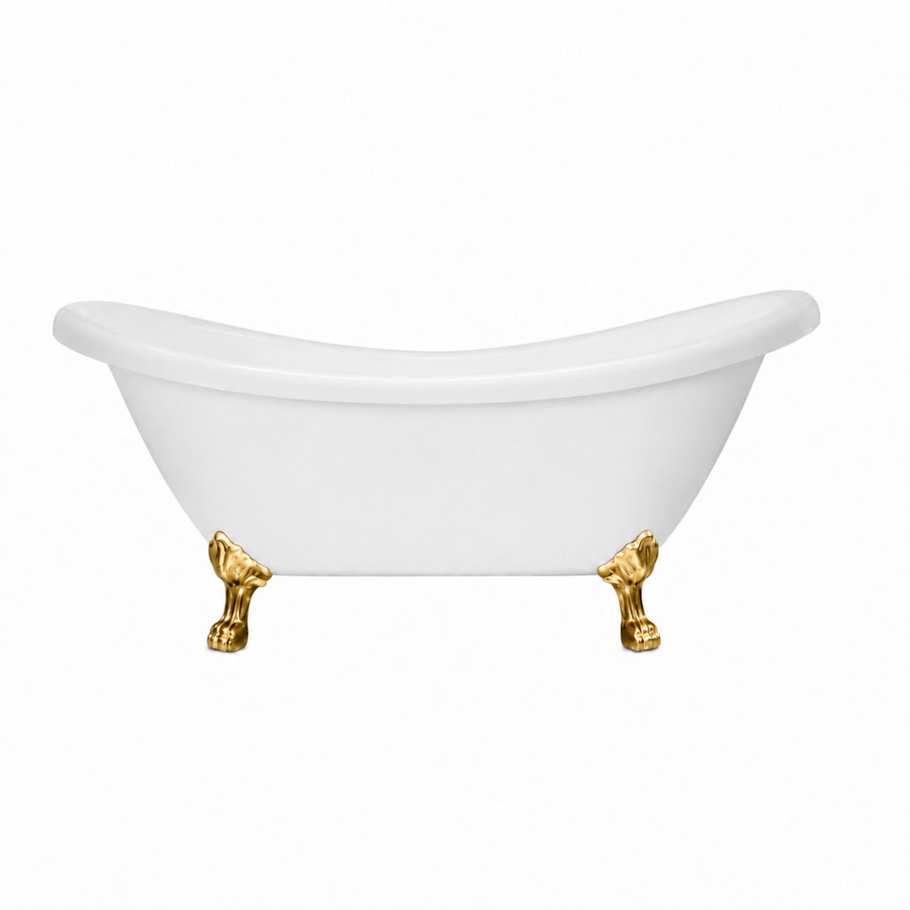 Maidstone Dillion II 69 Inch Acrylic Double Slipper Clawfoot Tub - Lions Paw Feet