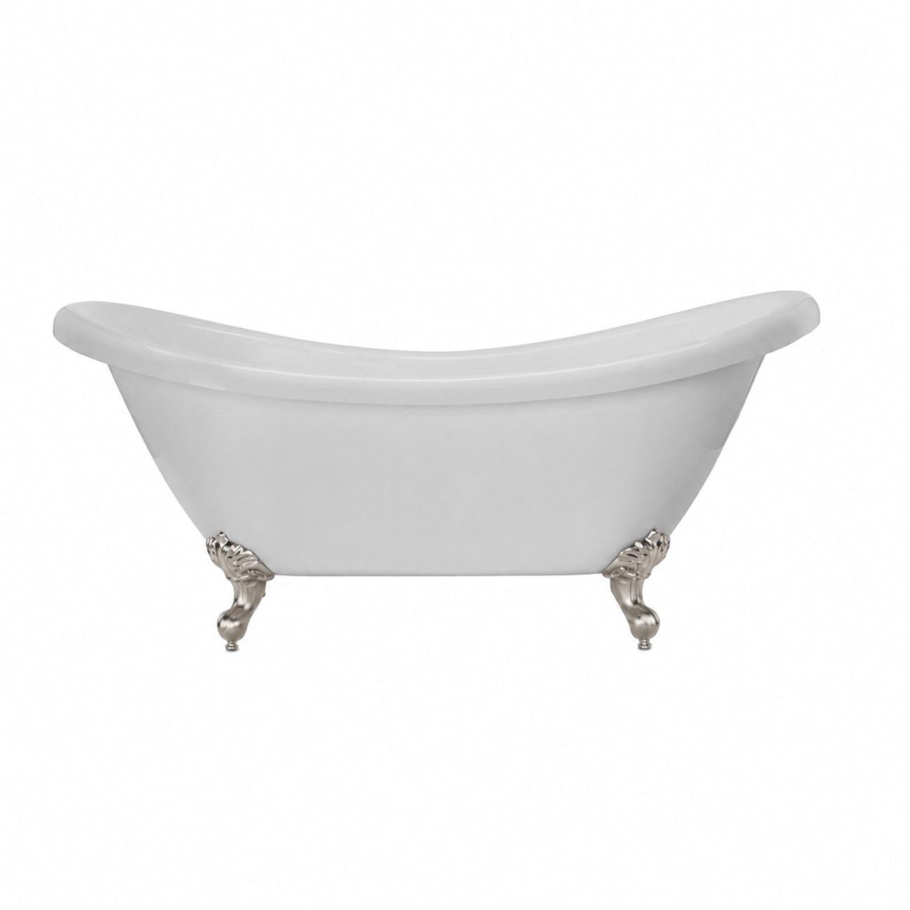 Maidstone Dillion II 69 Inch Acrylic Double Slipper Clawfoot Tub - Imperial Ball and Claw Feet
