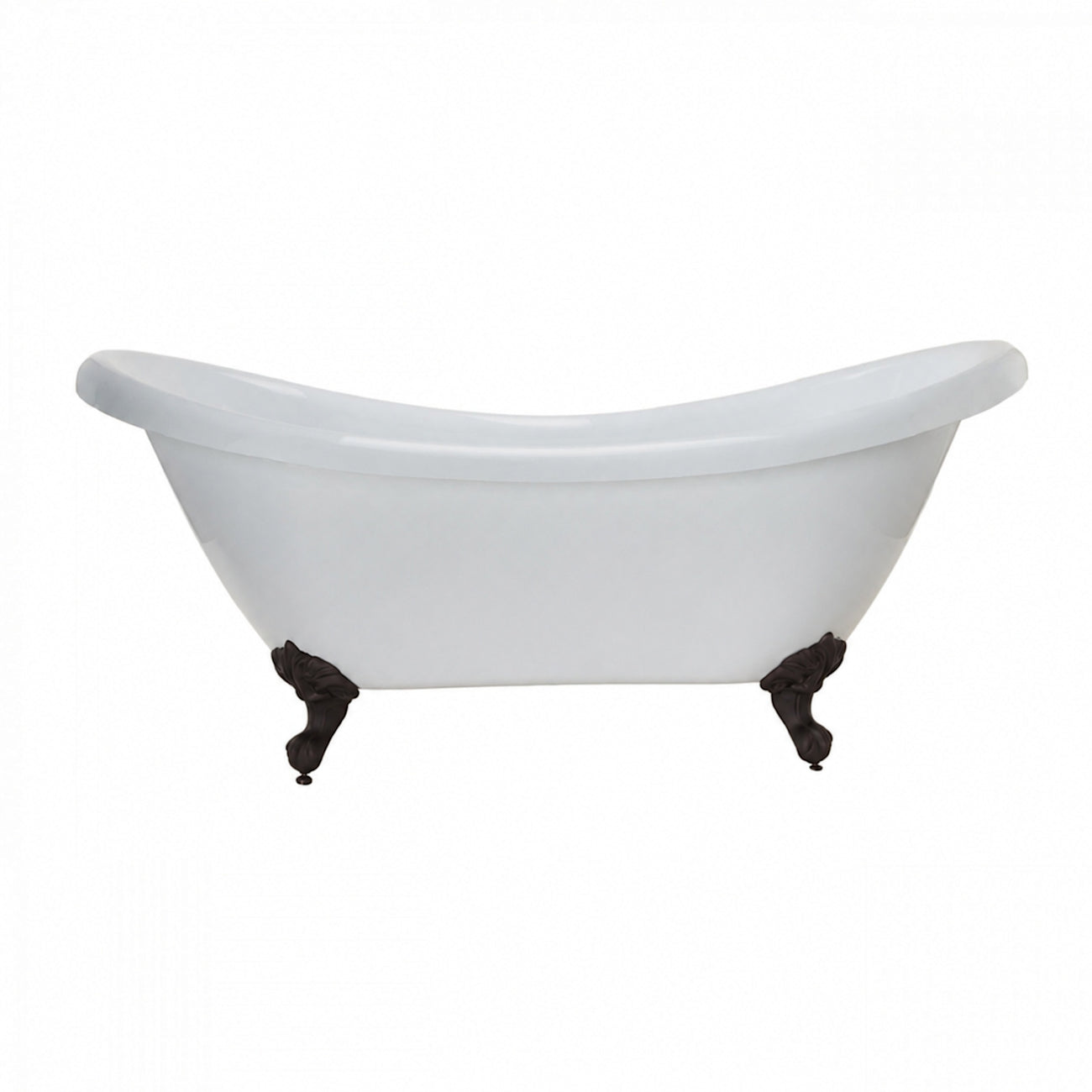 Maidstone Dillion II 69 Inch Acrylic Double Slipper Clawfoot Tub - Imperial Ball and Claw Feet