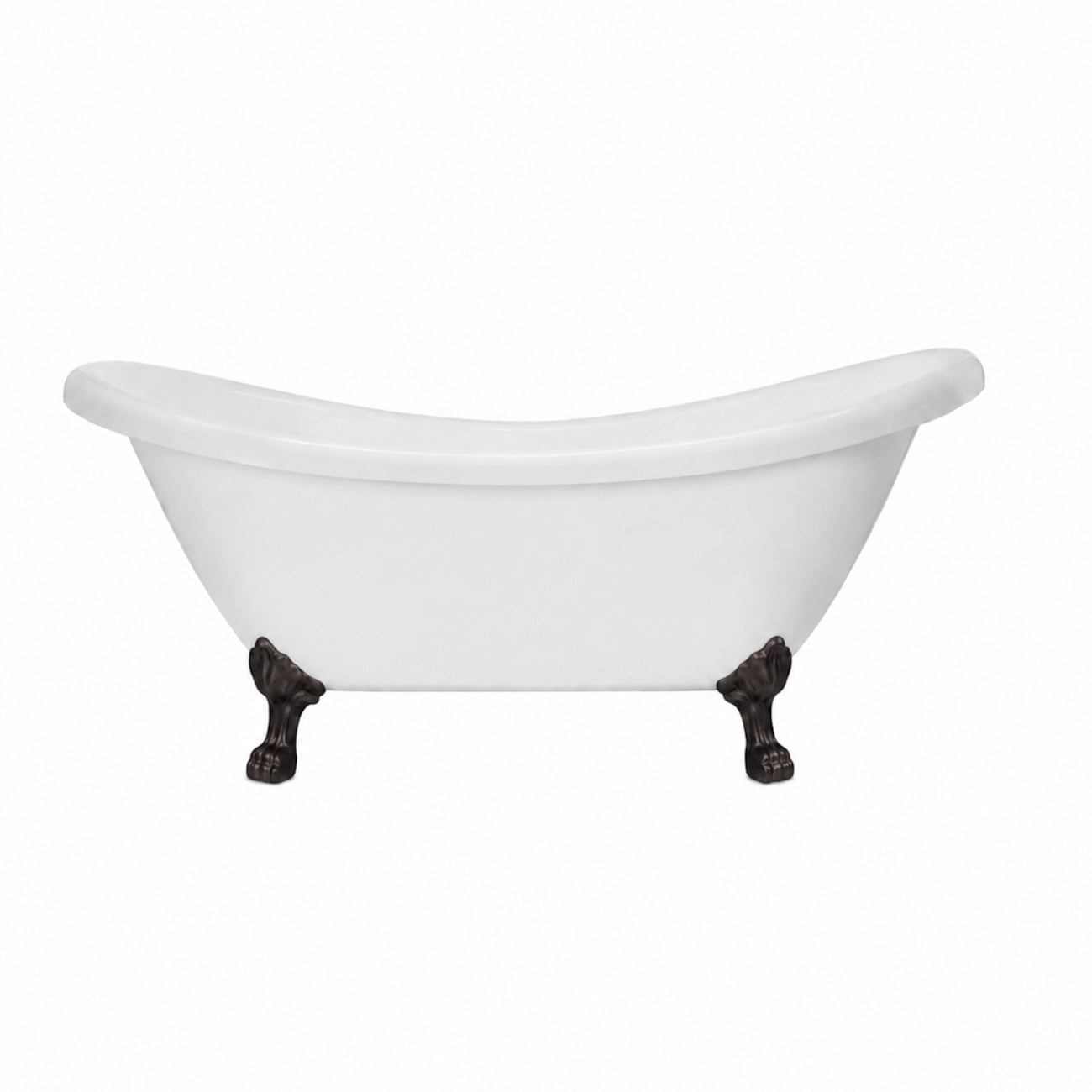 Maidstone Dillion II 69 Inch Acrylic Double Slipper Clawfoot Tub - Lions Paw Feet