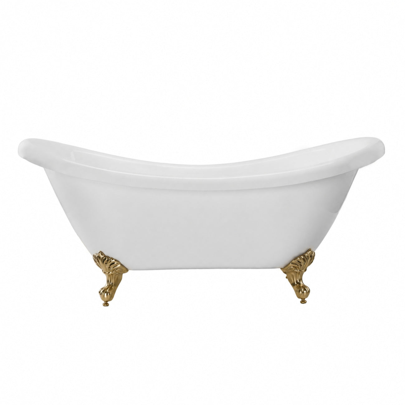 Maidstone Dillion II 69 Inch Acrylic Double Slipper Clawfoot Tub - Imperial Ball and Claw Feet