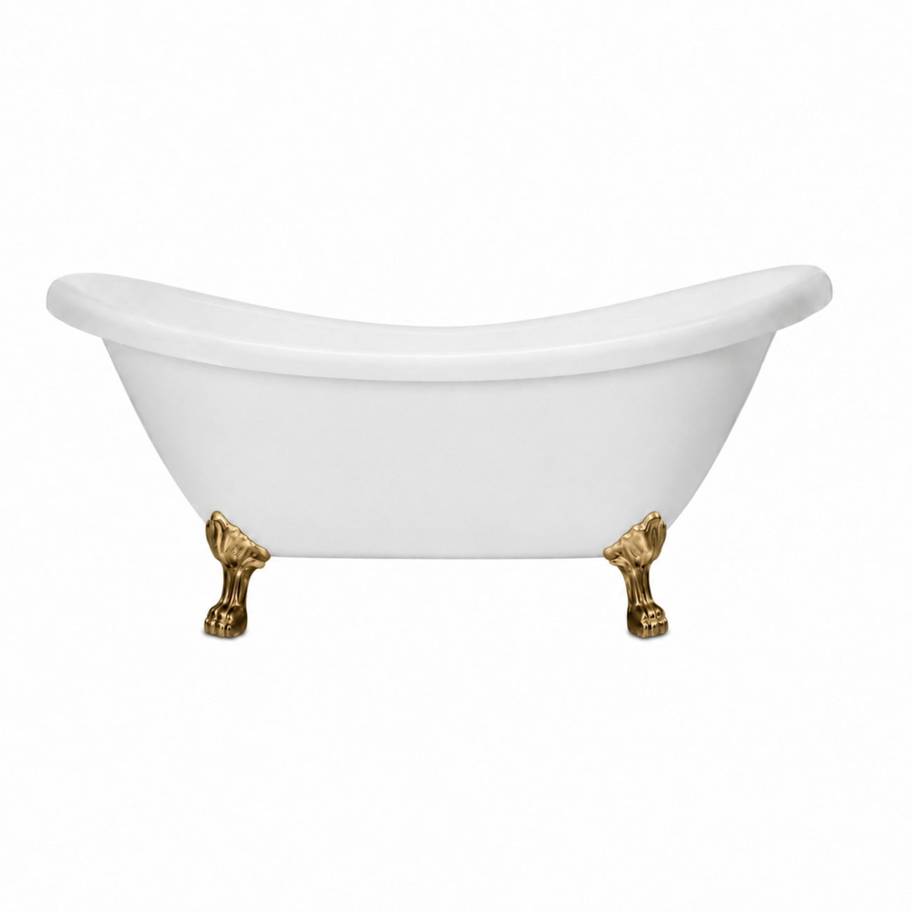 Maidstone Dillion II 69 Inch Acrylic Double Slipper Clawfoot Tub - Lions Paw Feet