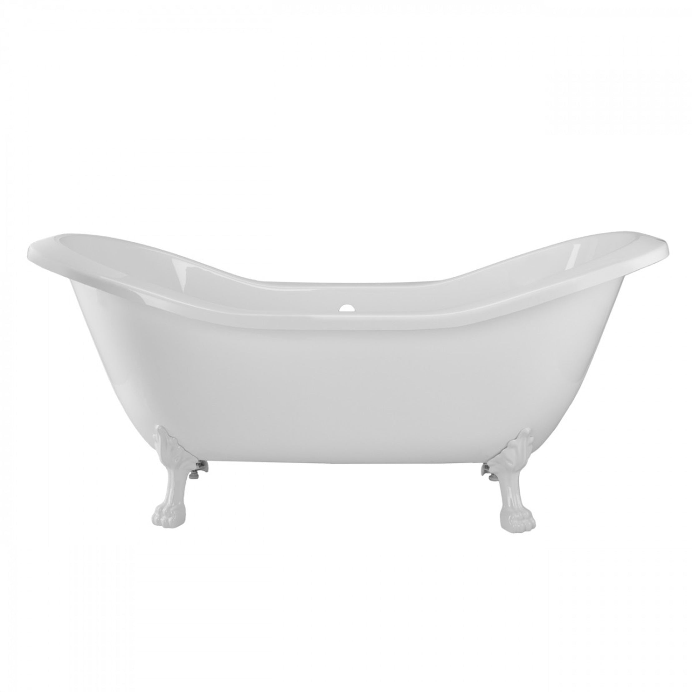Maidstone Amandine II Acrylic Double Slipper Clawfoot Tub - Lions Paw Feet