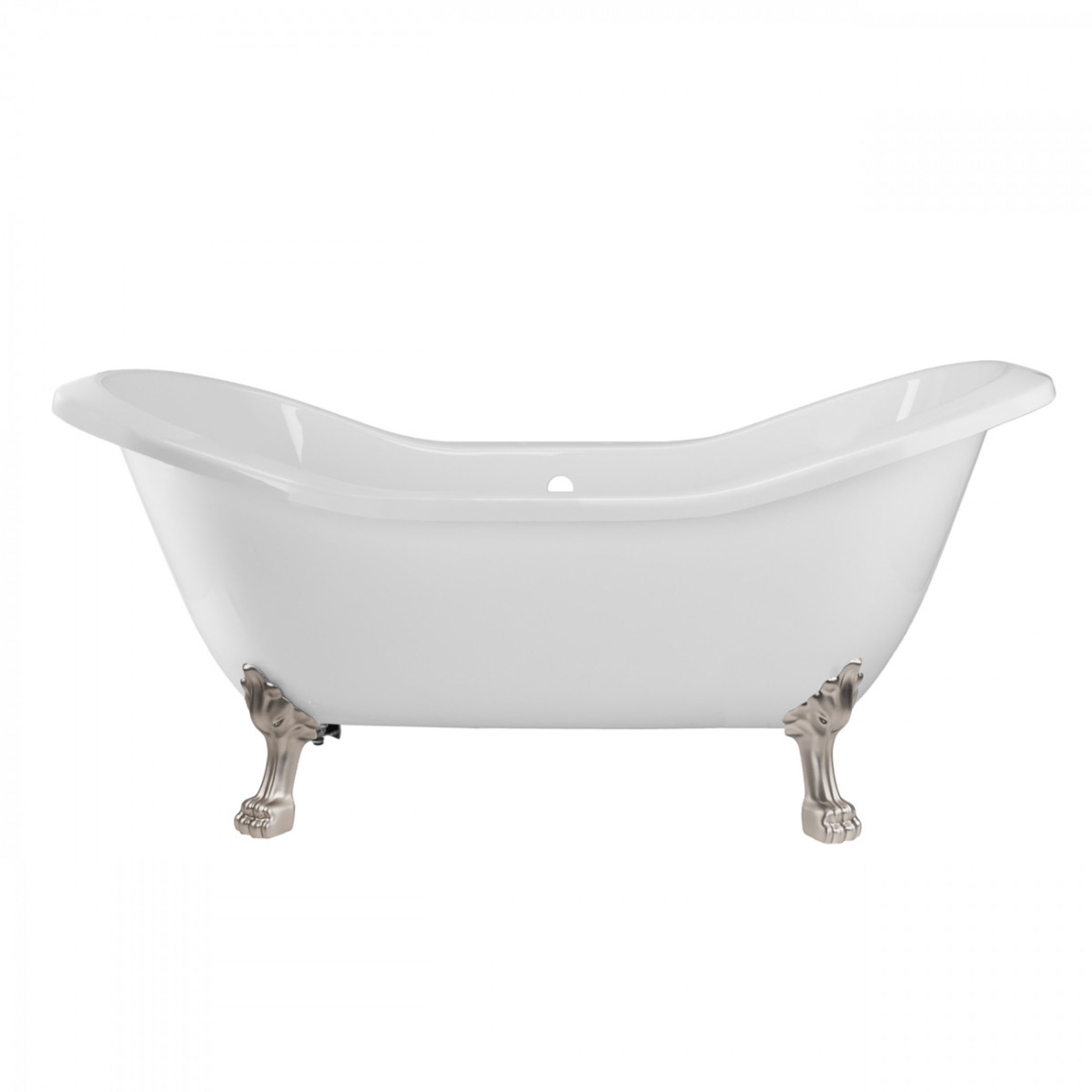 Maidstone Amandine II Acrylic Double Slipper Clawfoot Tub - Lions Paw Feet