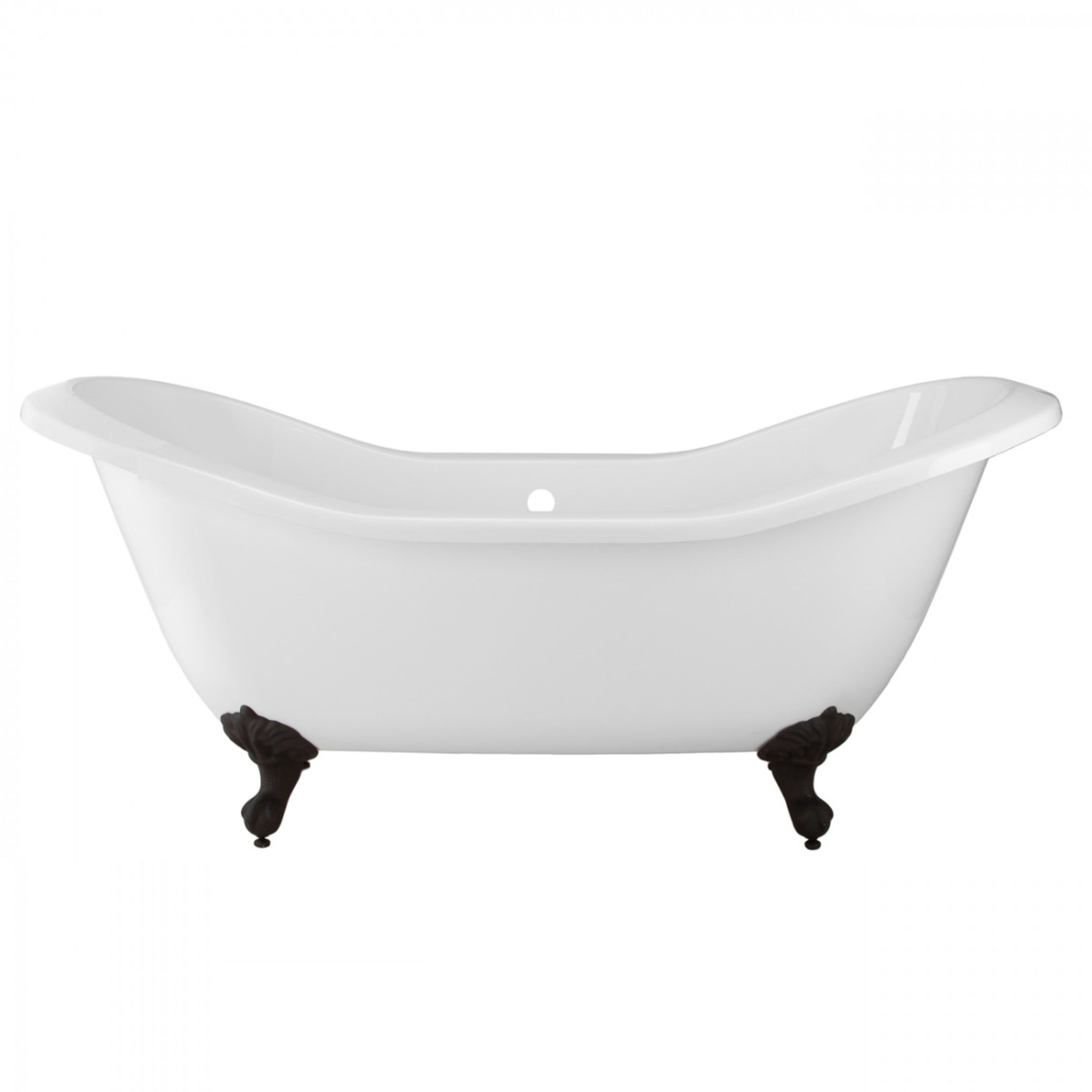 Maidstone Amandine II Acrylic Double Slipper Clawfoot Tub - Imperial Ball and Claw Feet