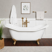Maidstone Amandine II Acrylic Double Slipper Clawfoot Tub - Imperial Ball and Claw Feet