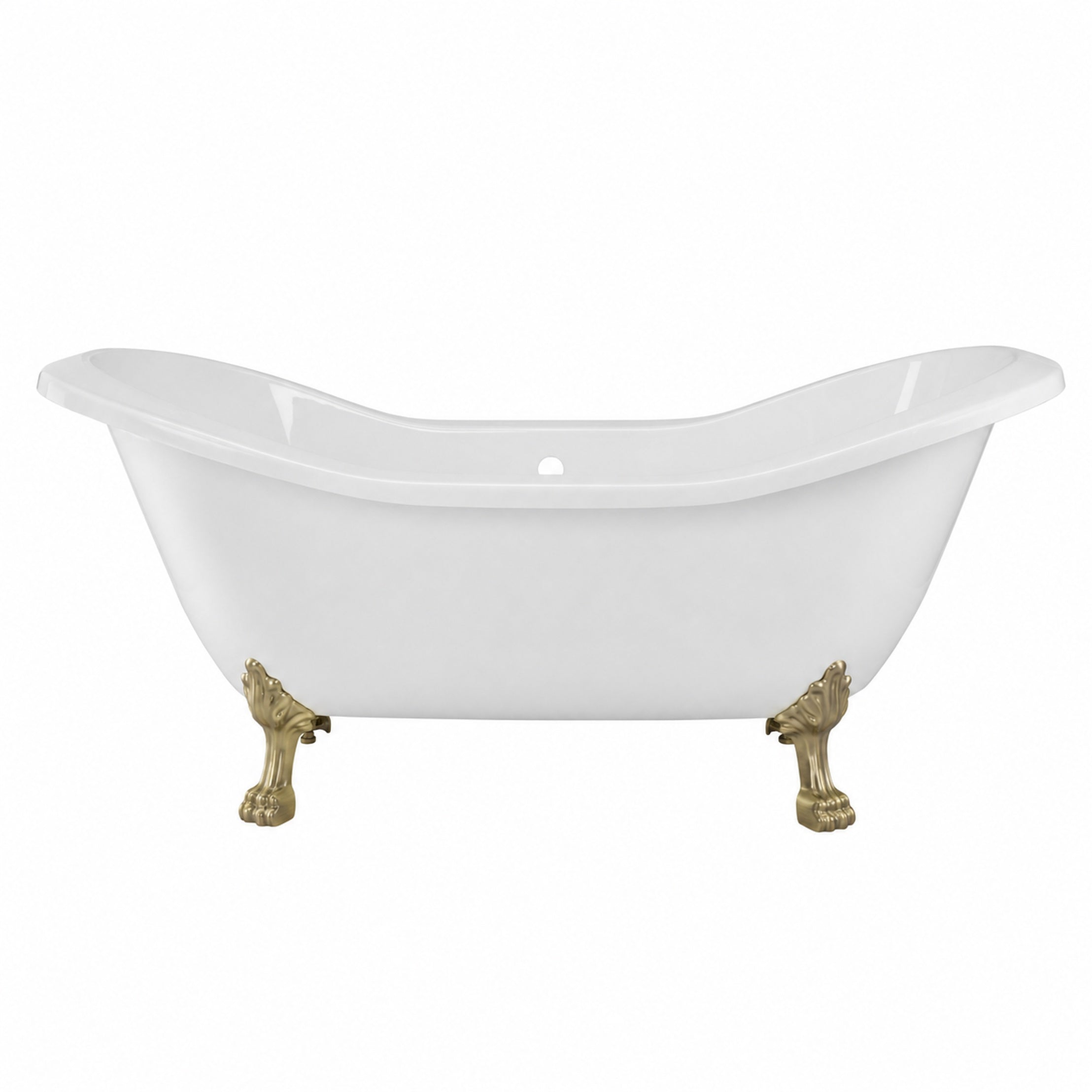 Maidstone Amandine II Acrylic Double Slipper Clawfoot Tub - Lions Paw Feet