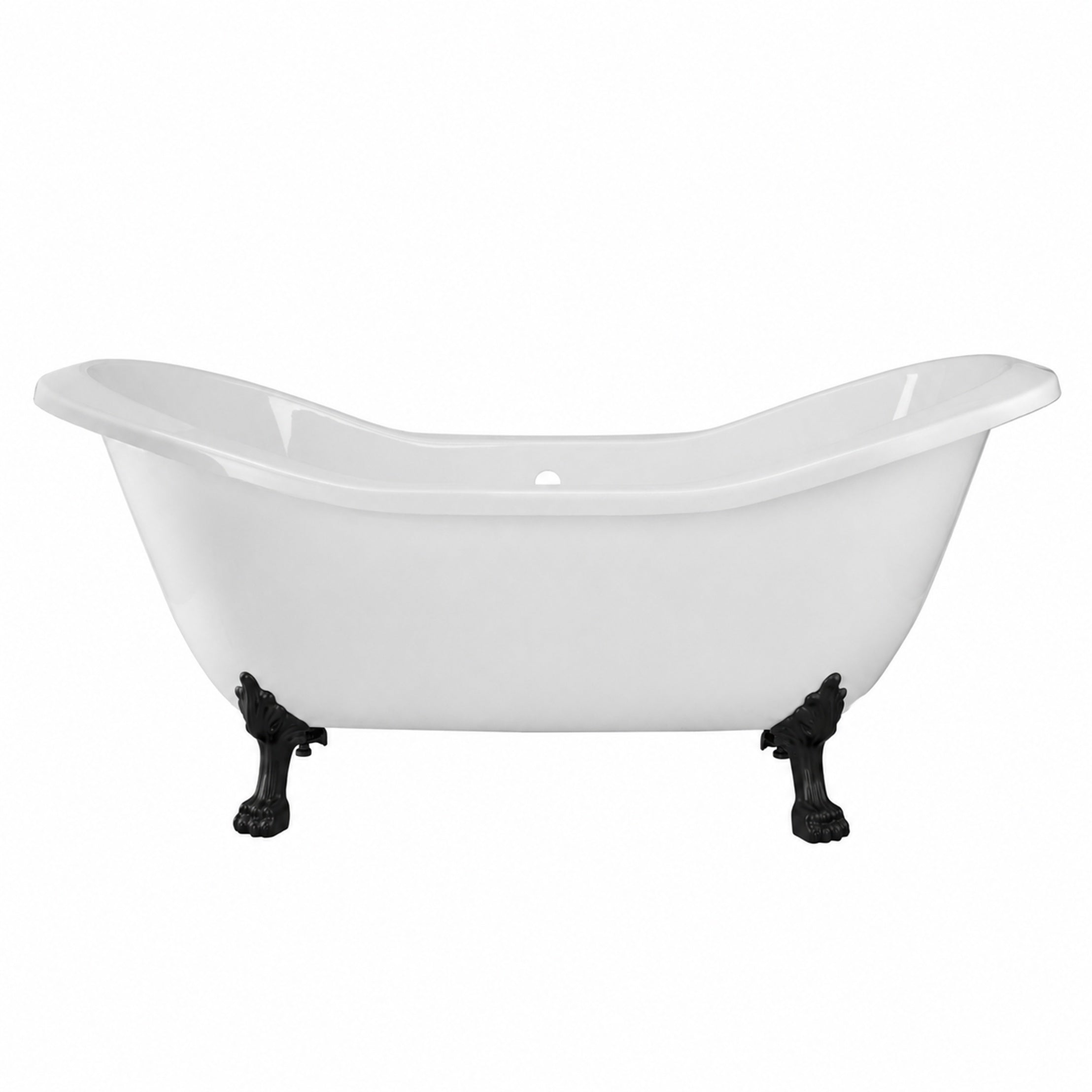 Maidstone Amandine II Acrylic Double Slipper Clawfoot Tub - Lions Paw Feet