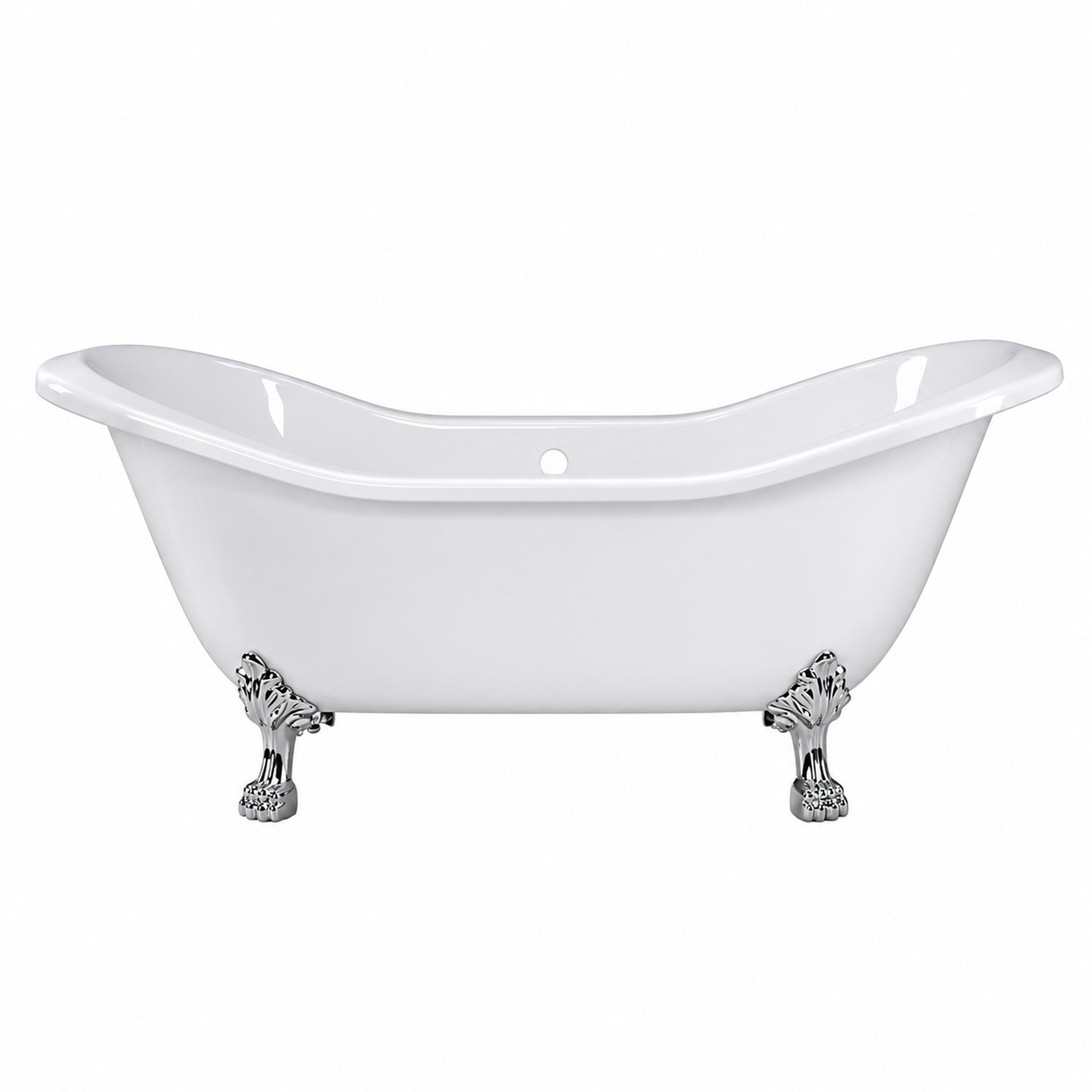 Maidstone Amandine II Acrylic Double Slipper Clawfoot Tub - Lions Paw Feet