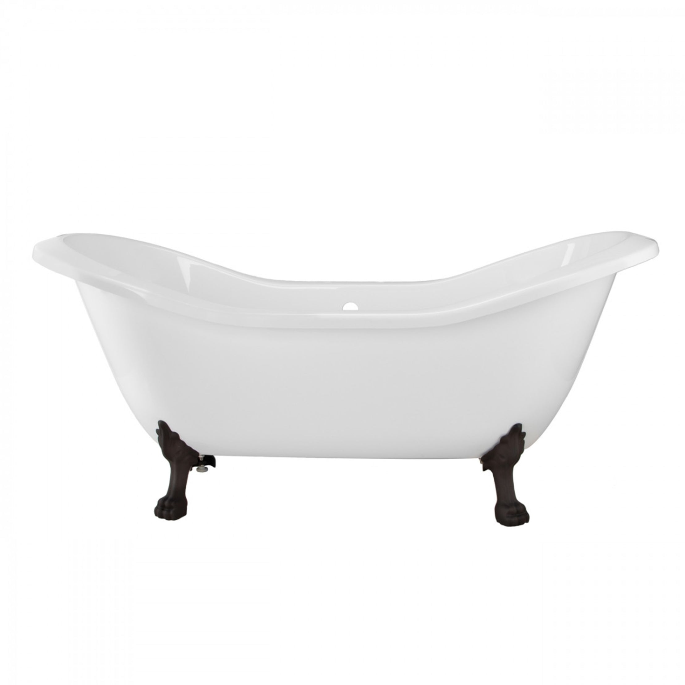 Maidstone Amandine II Acrylic Double Slipper Clawfoot Tub - Lions Paw Feet