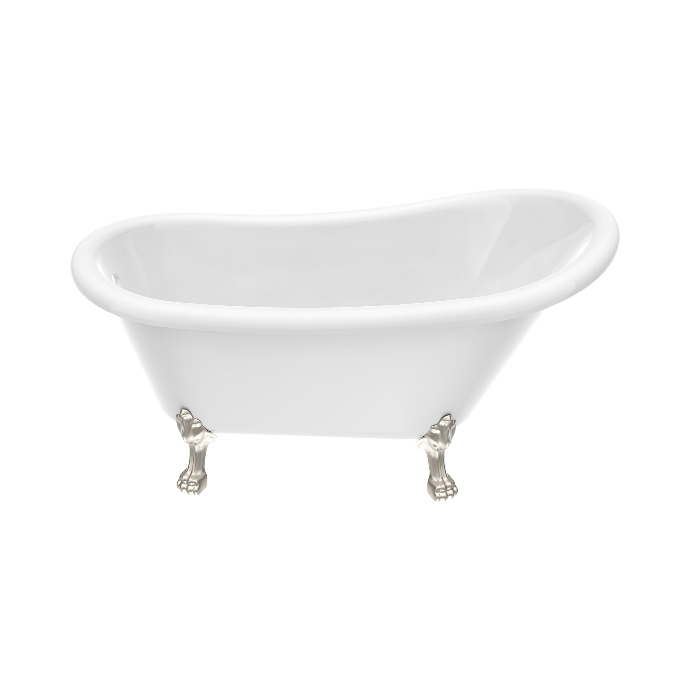 Maidstone Hawke II Acrylic Slipper Clawfoot Tub - Lions Paw Feet