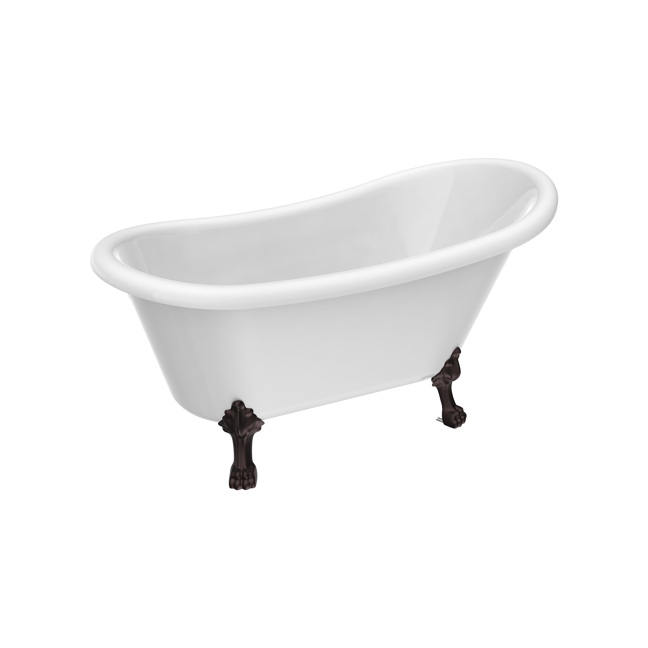 Maidstone Hawke II Acrylic Slipper Clawfoot Tub - Lions Paw Feet