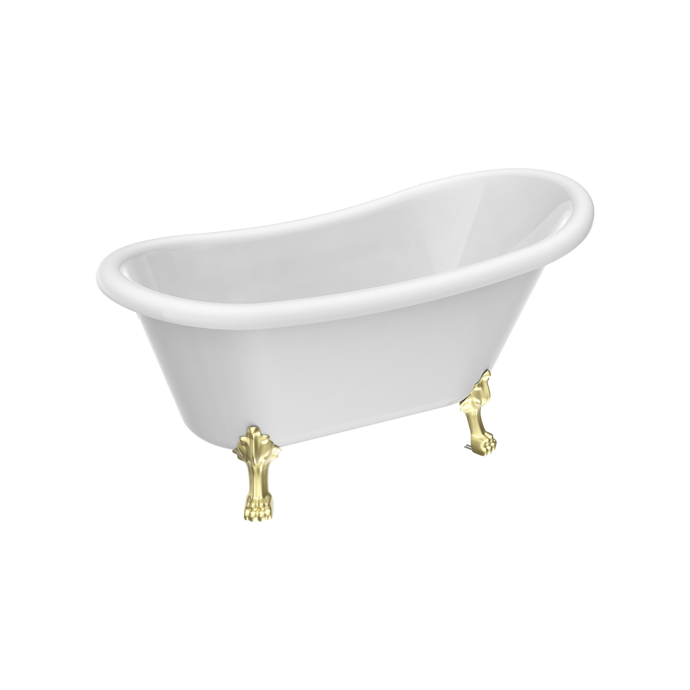 Maidstone Hawke II Acrylic Slipper Clawfoot Tub - Lions Paw Feet