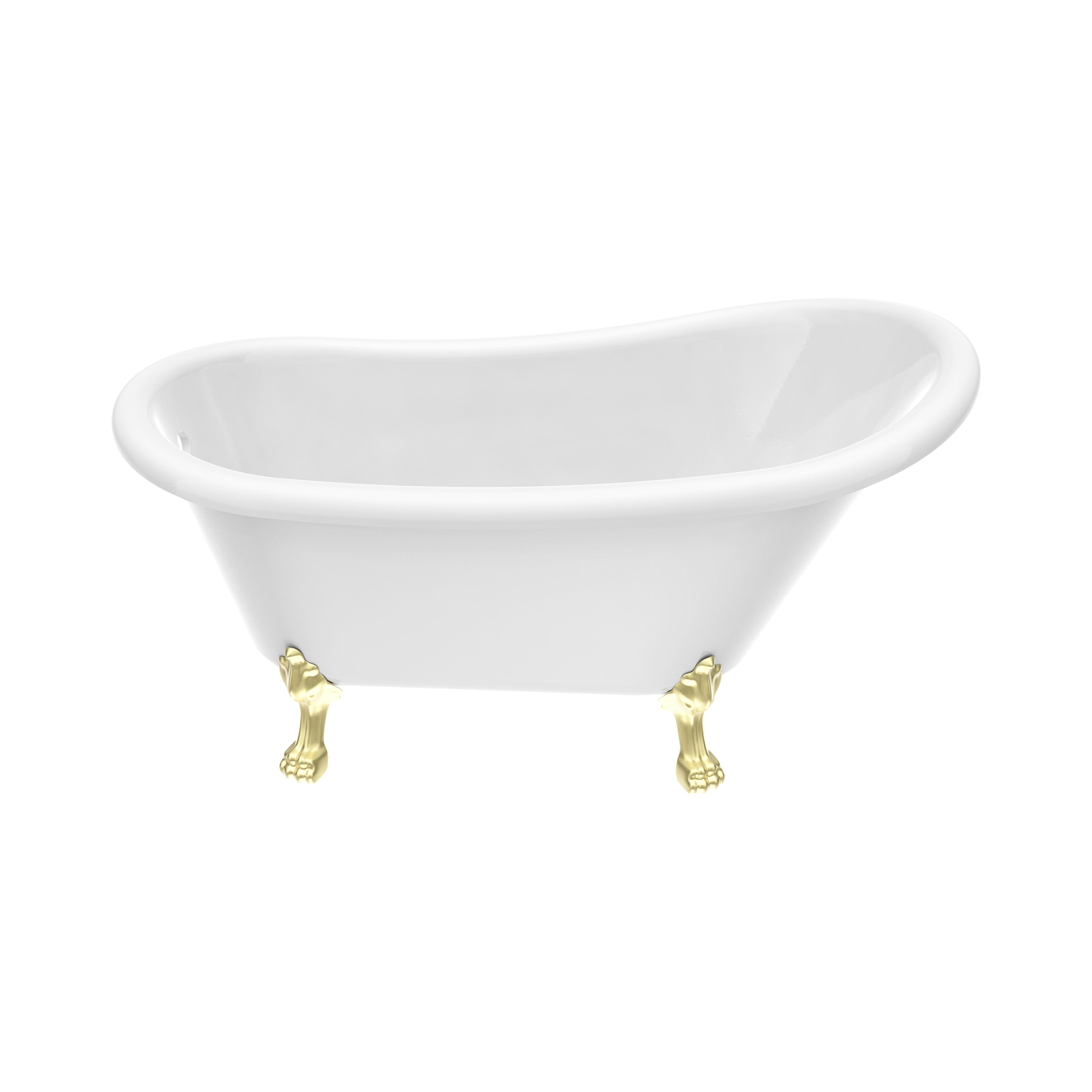 Maidstone Hawke II Acrylic Slipper Clawfoot Tub - Lions Paw Feet