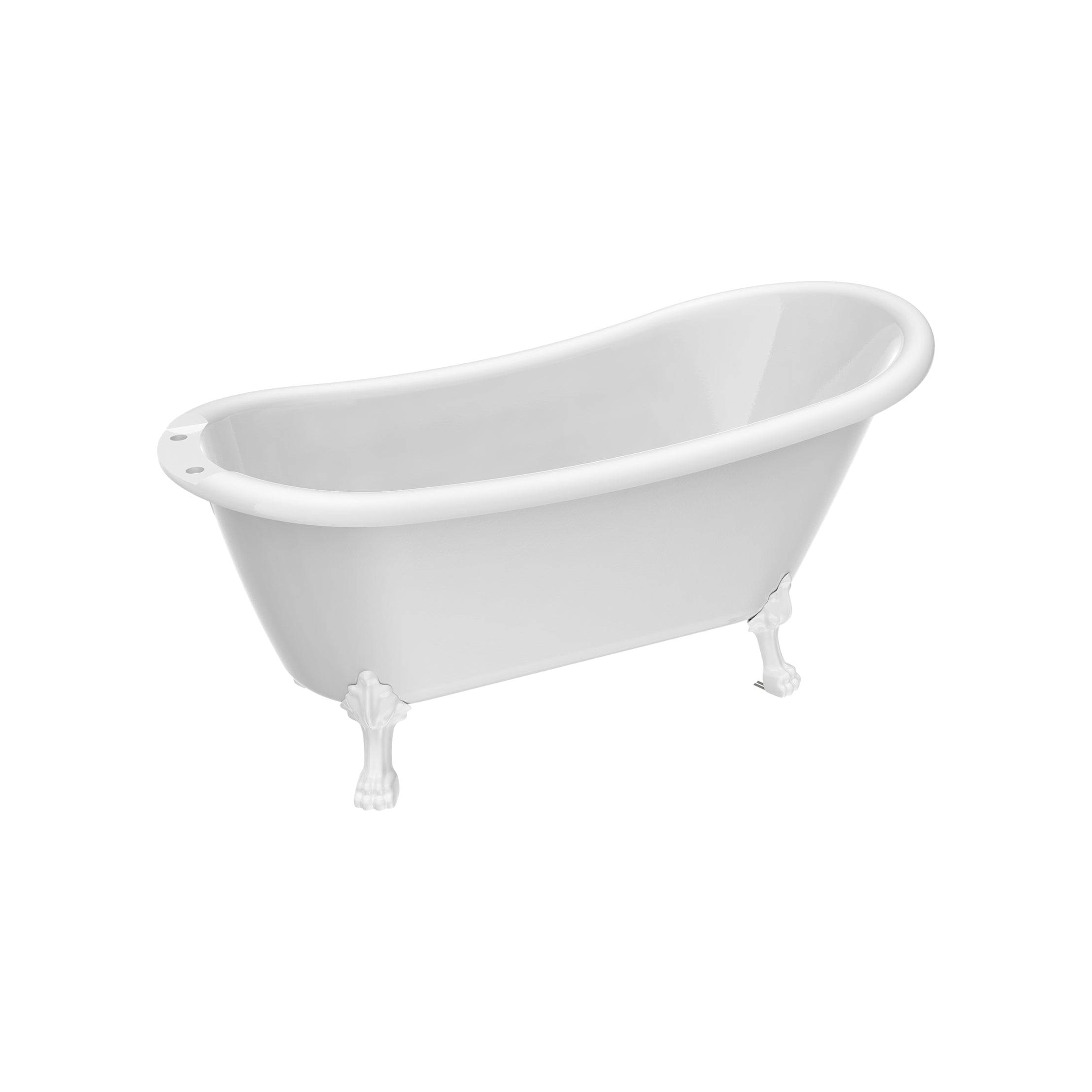 Maidstone Hawke II Acrylic Slipper Clawfoot Tub - Lions Paw Feet