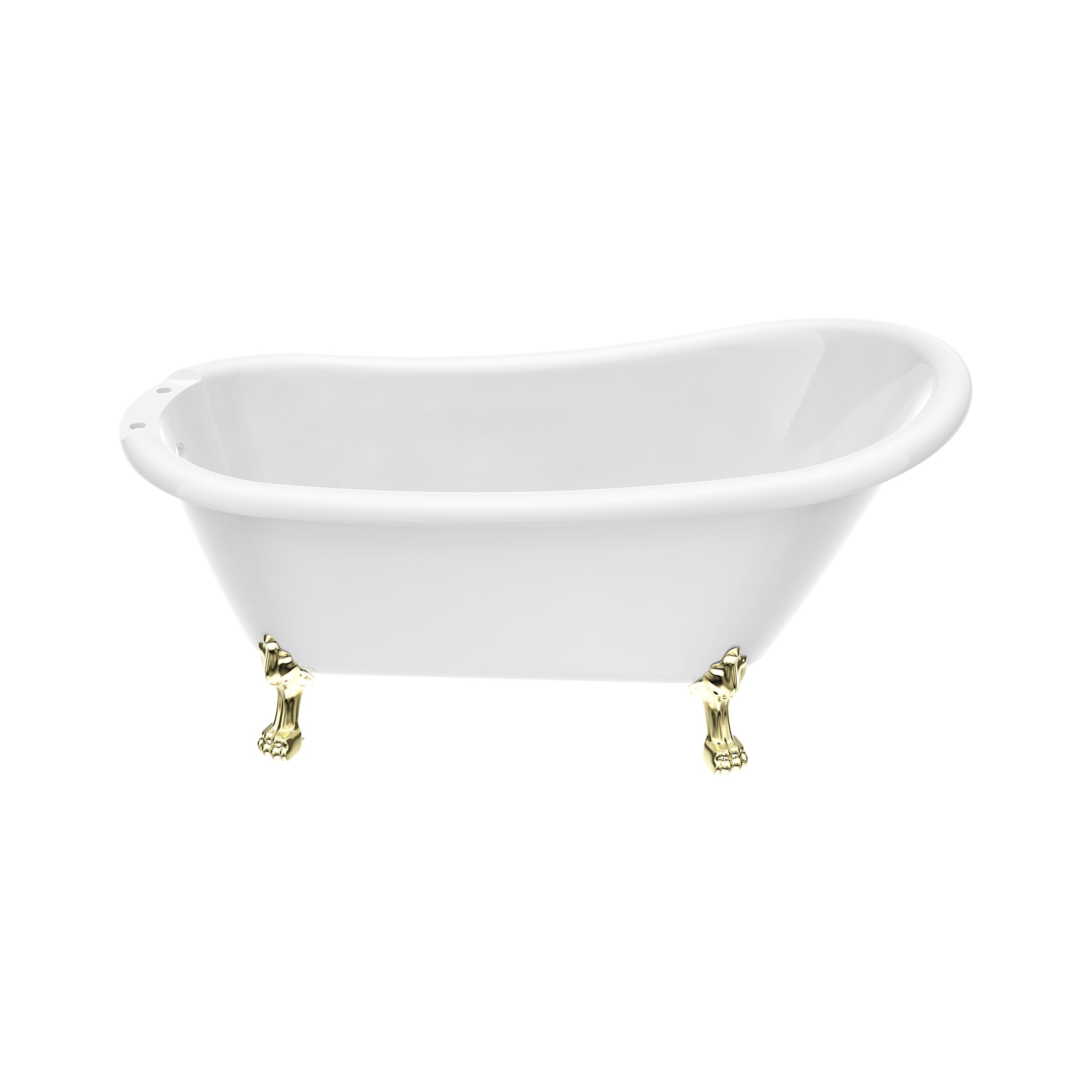 Maidstone Hawke II Acrylic Slipper Clawfoot Tub - Lions Paw Feet