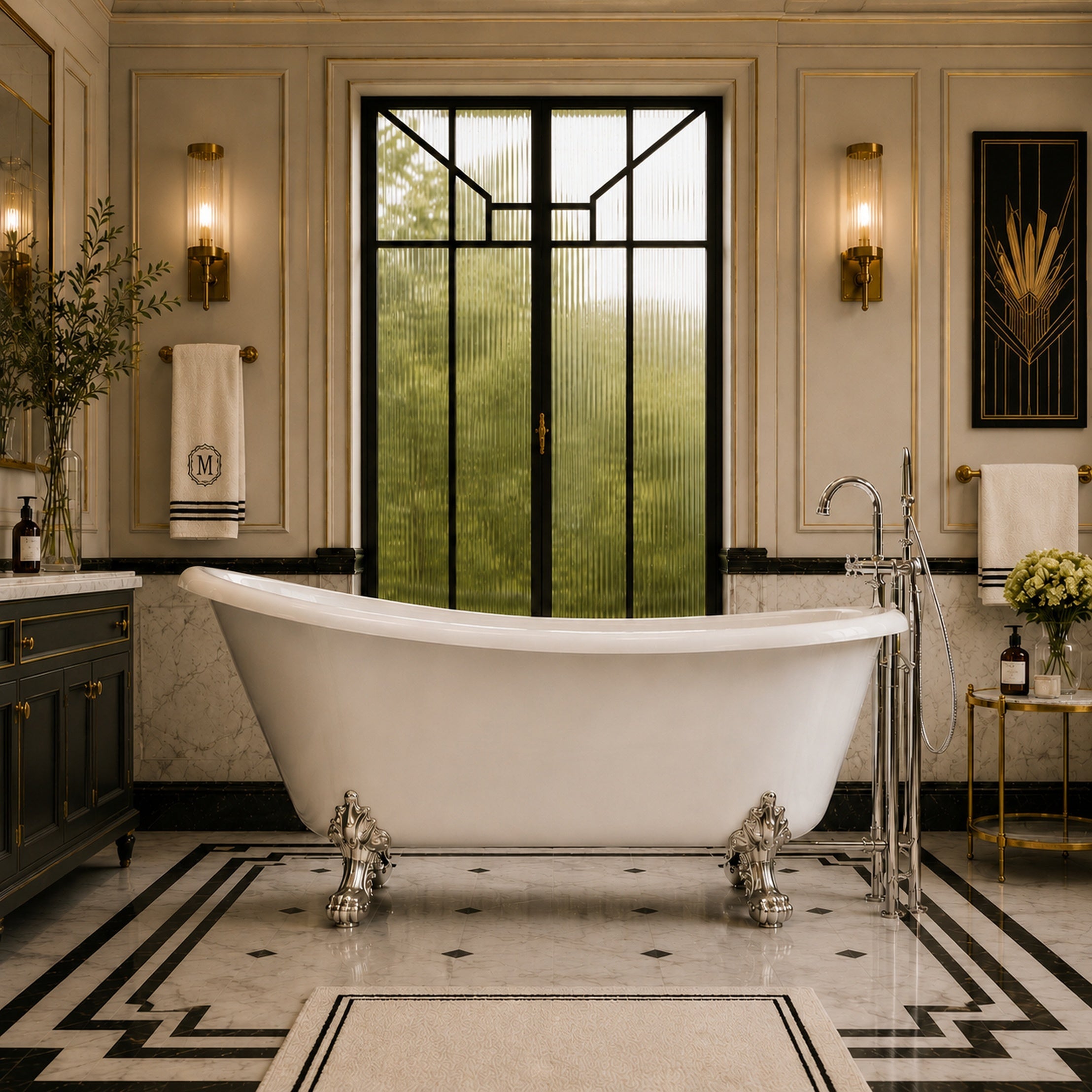 Maidstone Hawke II Acrylic Slipper Clawfoot Tub - Imperial Ball and Claw Feet