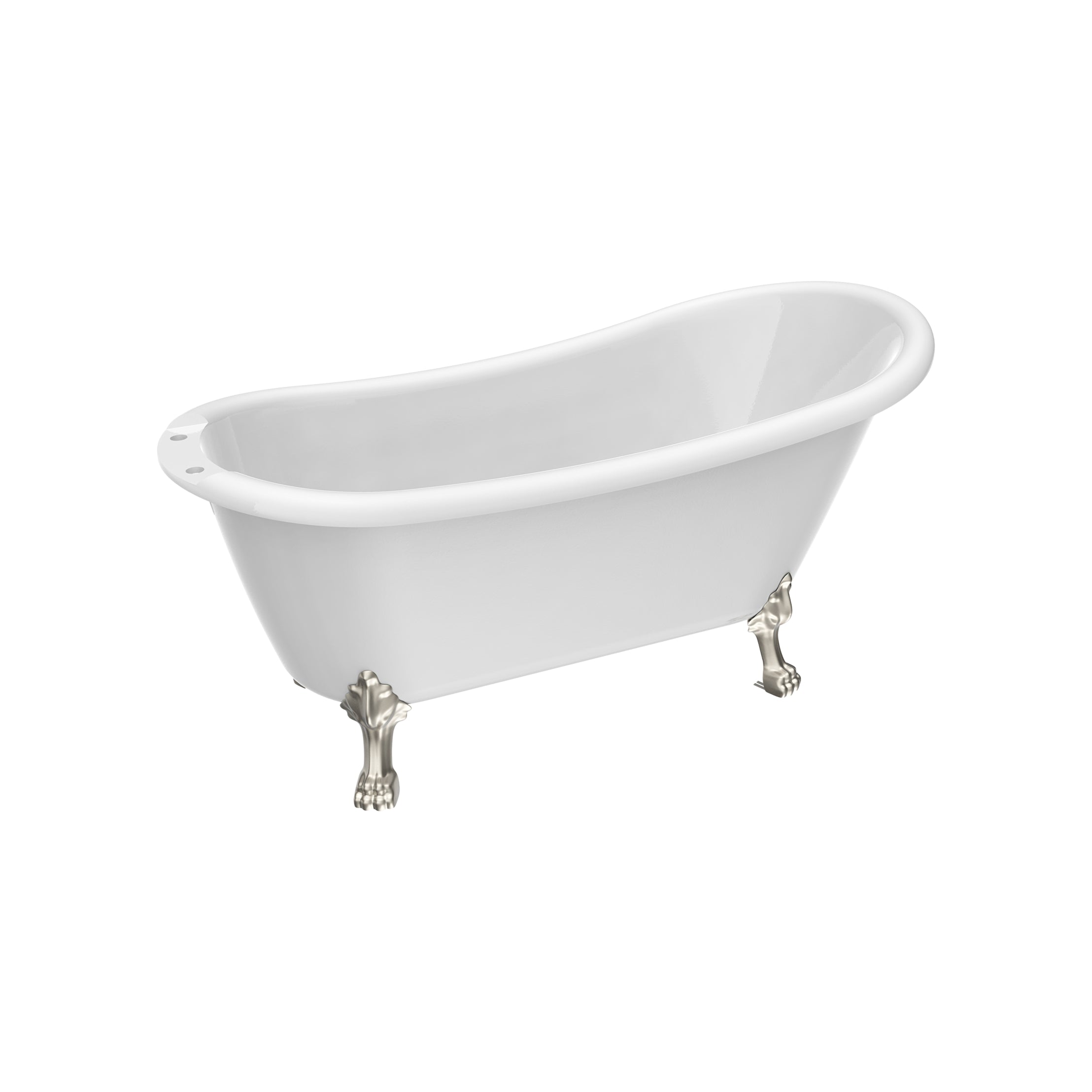Maidstone Hawke II Acrylic Slipper Clawfoot Tub - Lions Paw Feet