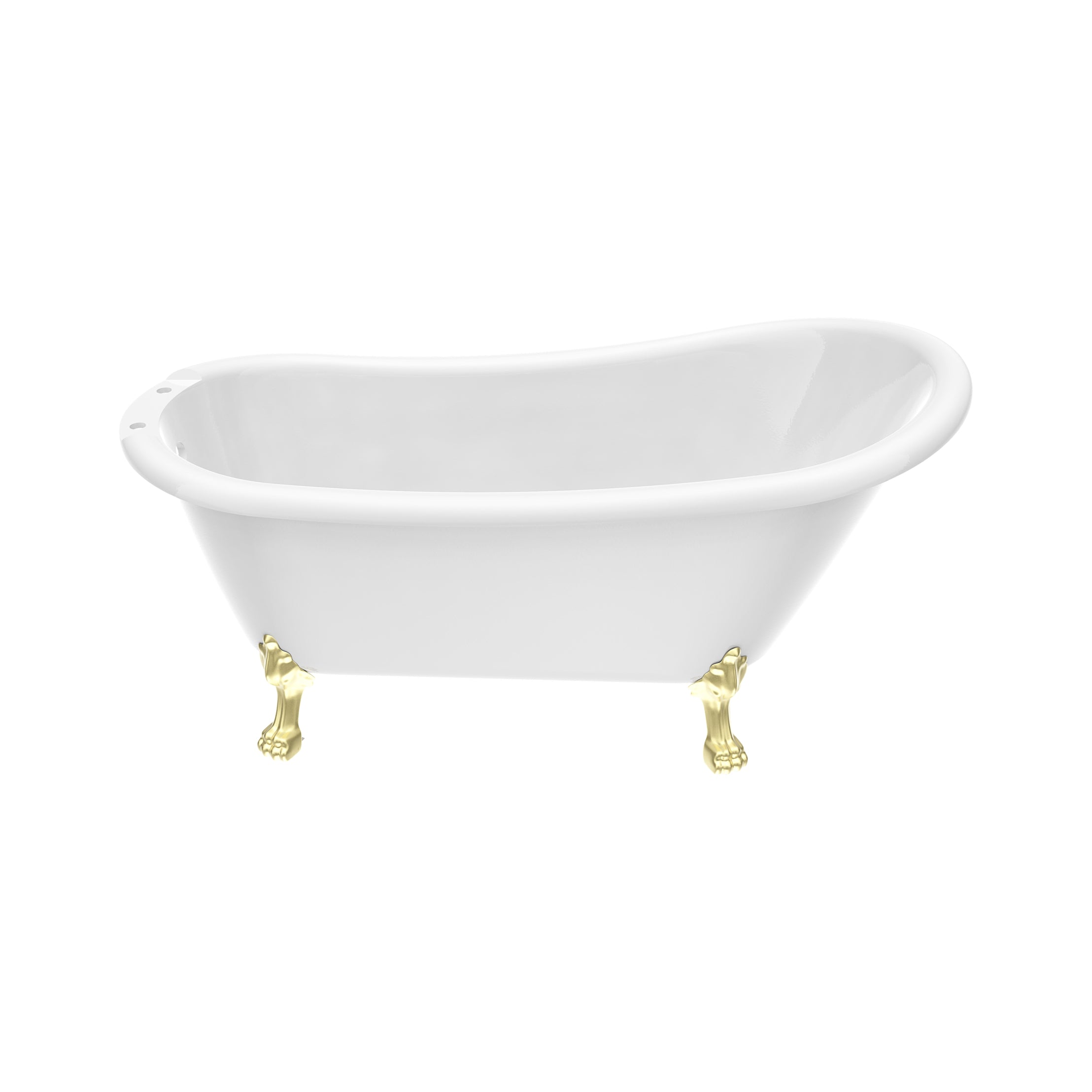 Maidstone Hawke II Acrylic Slipper Clawfoot Tub - Lions Paw Feet