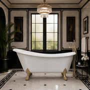 Maidstone Hawke II Acrylic Slipper Clawfoot Tub - Lions Paw Feet