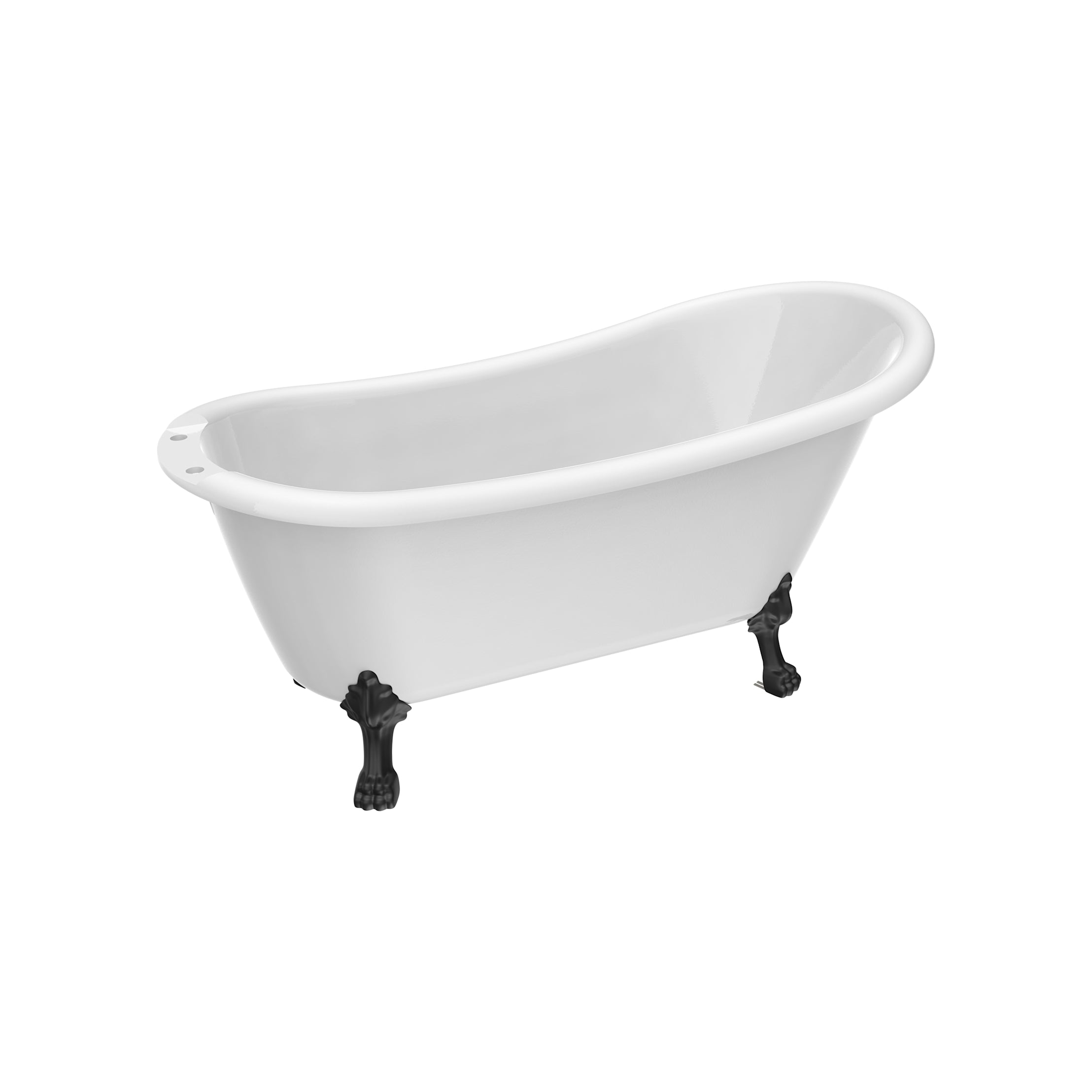 Maidstone Hawke II Acrylic Slipper Clawfoot Tub - Lions Paw Feet