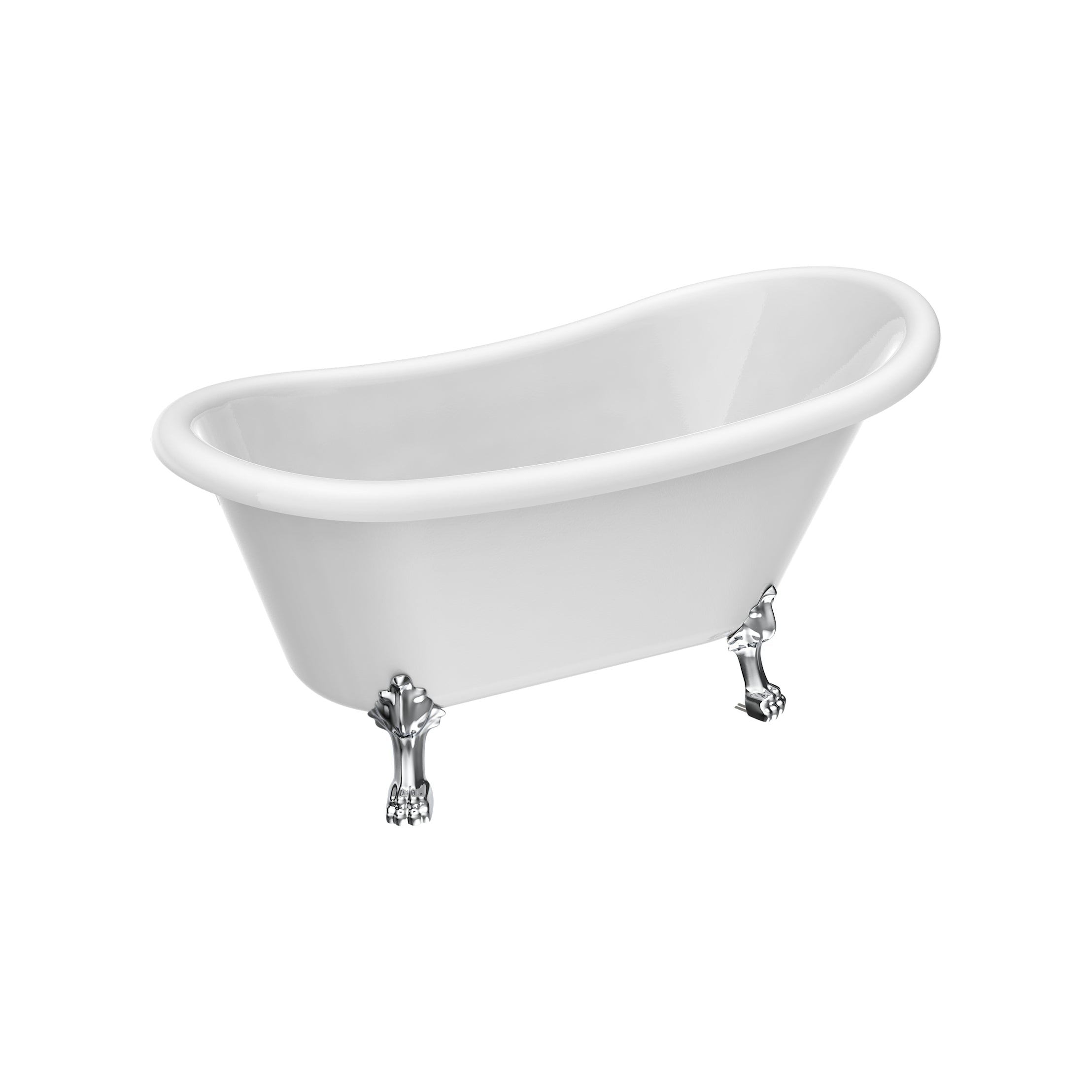 Maidstone Hawke II Acrylic Slipper Clawfoot Tub - Lions Paw Feet