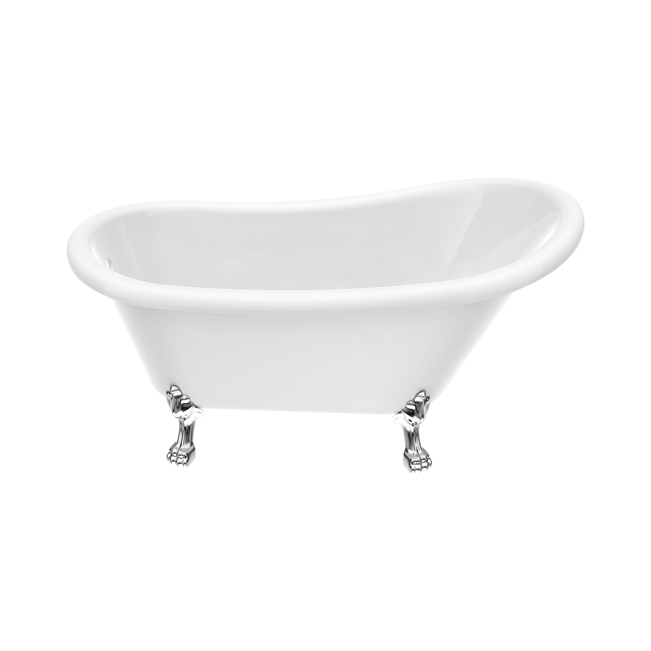 Maidstone Hawke II Acrylic Slipper Clawfoot Tub - Lions Paw Feet