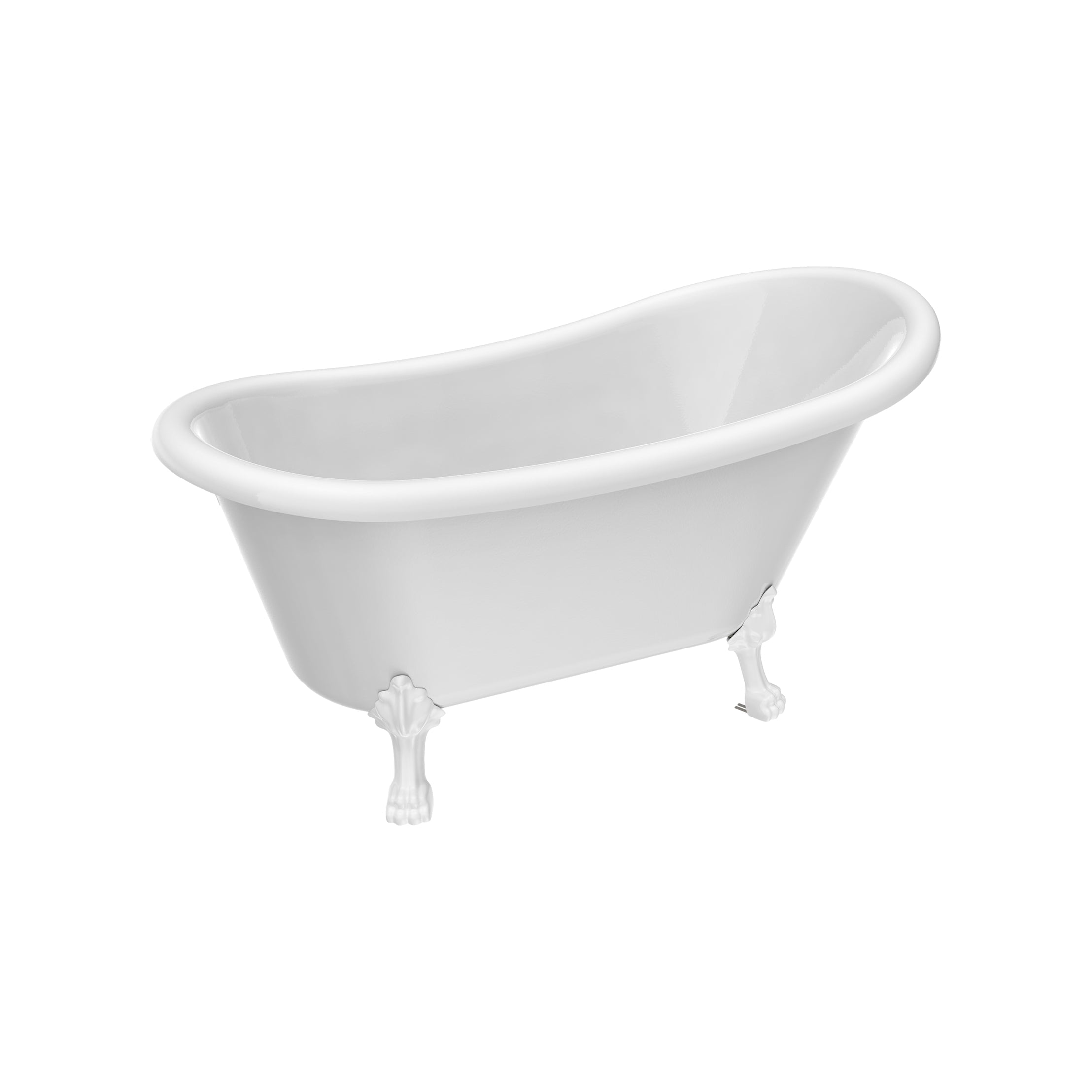 Maidstone Hawke II Acrylic Slipper Clawfoot Tub - Lions Paw Feet