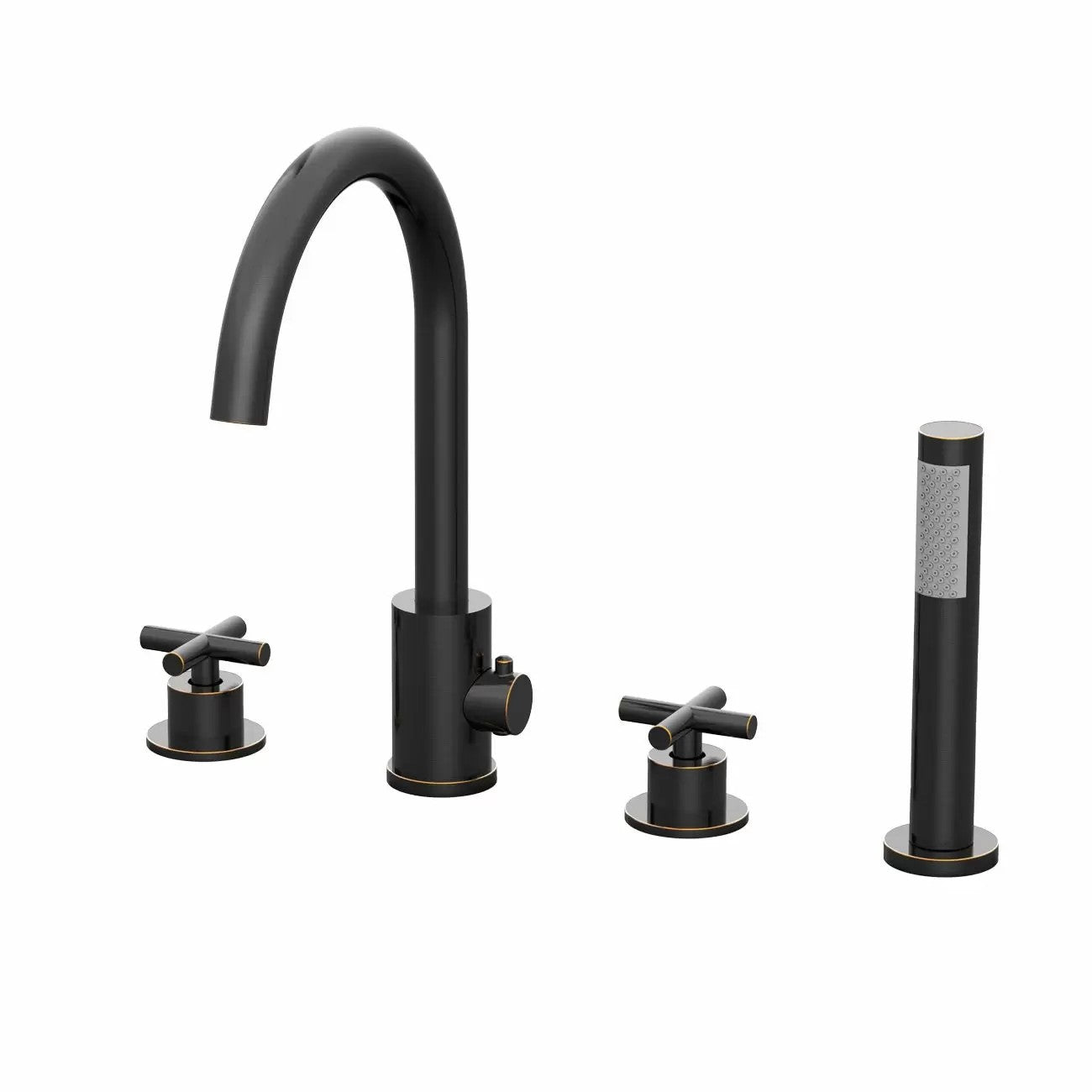 MAIDSTONE Roman Deck Mount Tub Faucet with Handshower