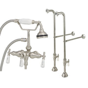MAIDSTONE Freestanding Downspout Clawfoot Bathtub Faucet with Handshower