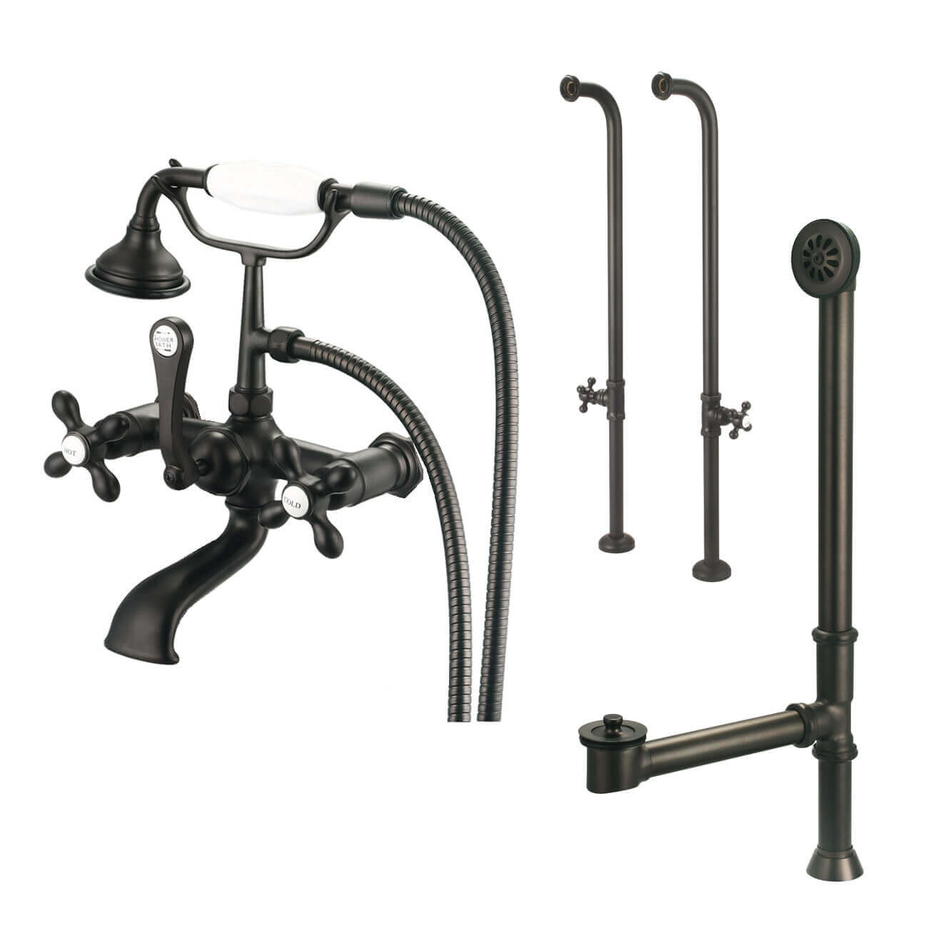 MAIDSTONE Freestanding English Telephone Faucet Set with Handshower