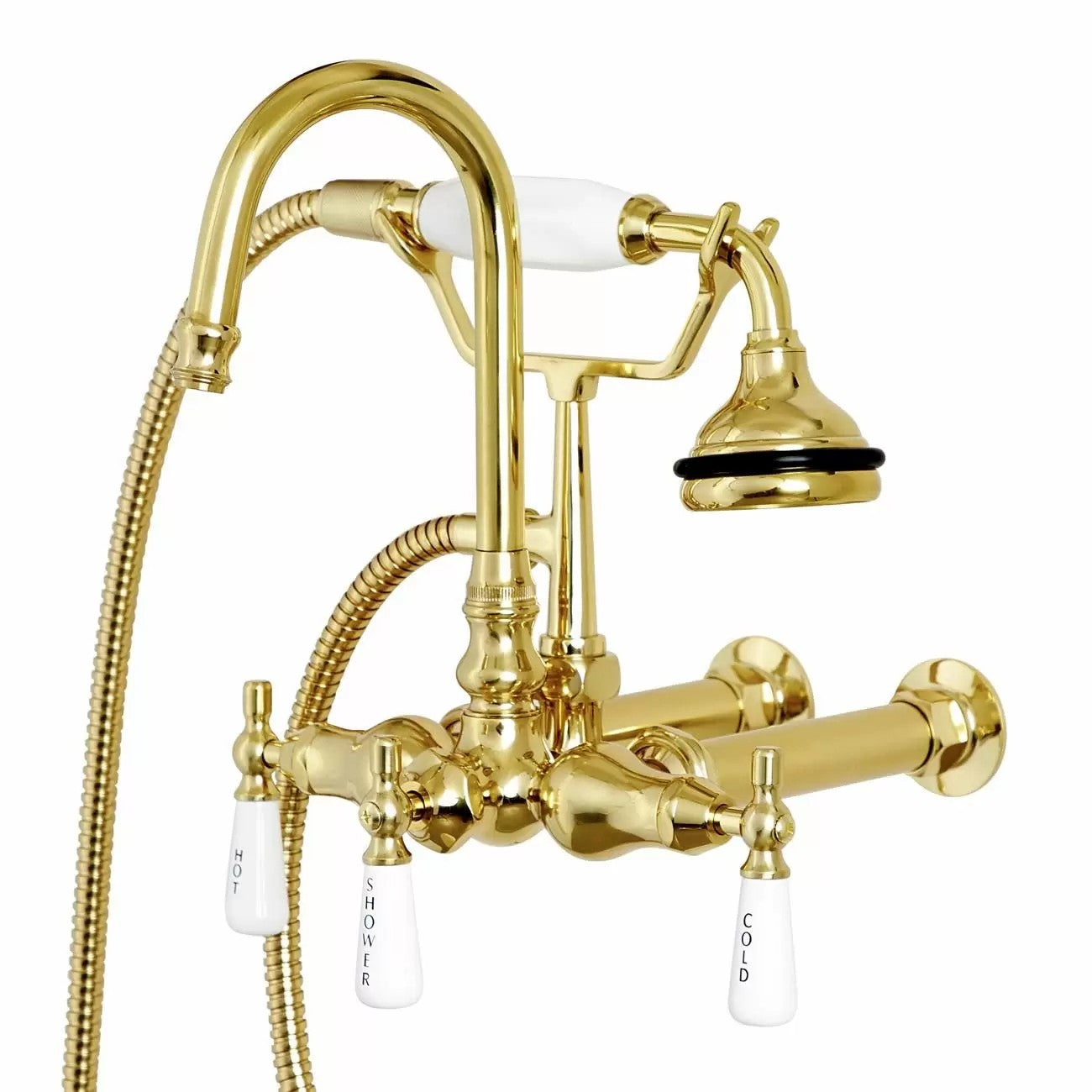 MAIDSTONE Wall Mount English Telephone Faucet - Gooseneck Spout