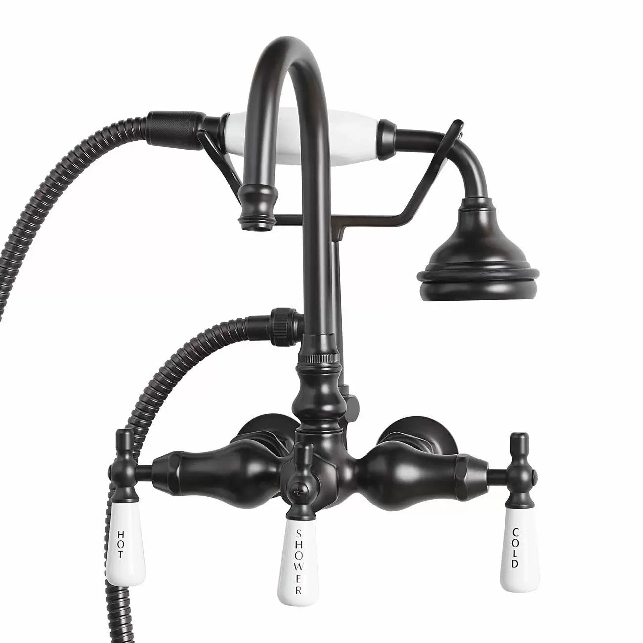 MAIDSTONE Wall Mount English Telephone Faucet - Gooseneck Spout
