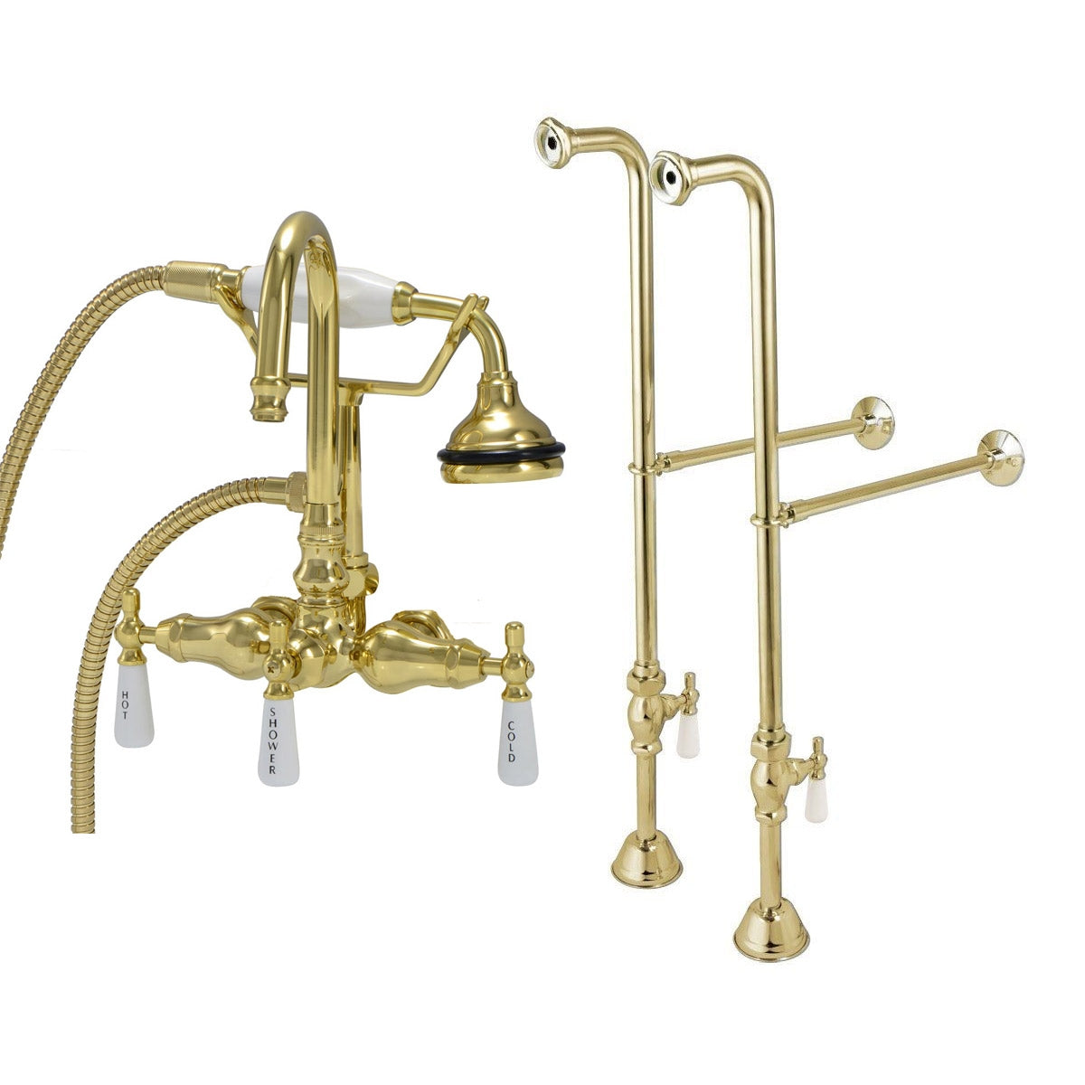 MAIDSTONE Freestanding English Telephone Faucet - Gooseneck Spout