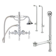 MAIDSTONE Freestanding Gooseneck Tub Faucet Set with Handshower