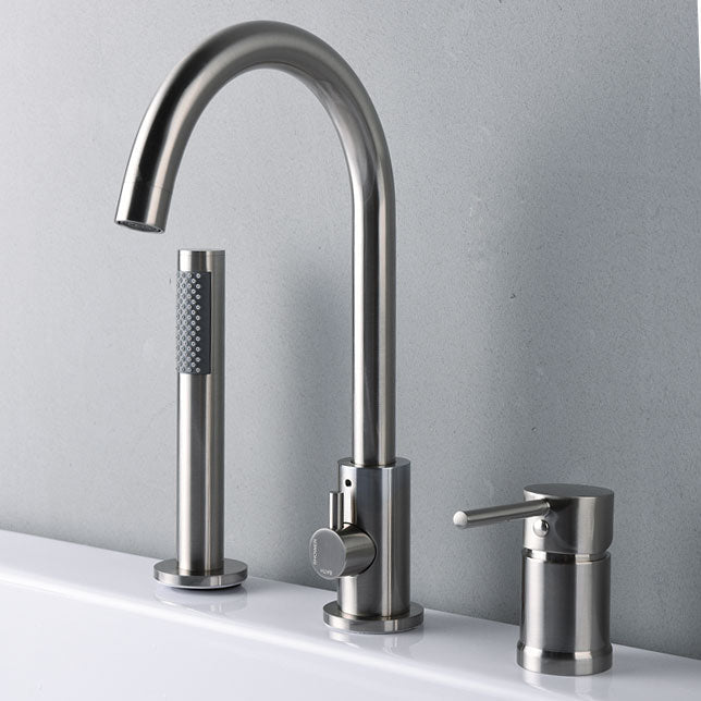 MAIDSTONE Roman Deck Mount Tub Faucet with Handshower