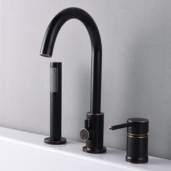 MAIDSTONE Roman Deck Mount Tub Faucet with Handshower