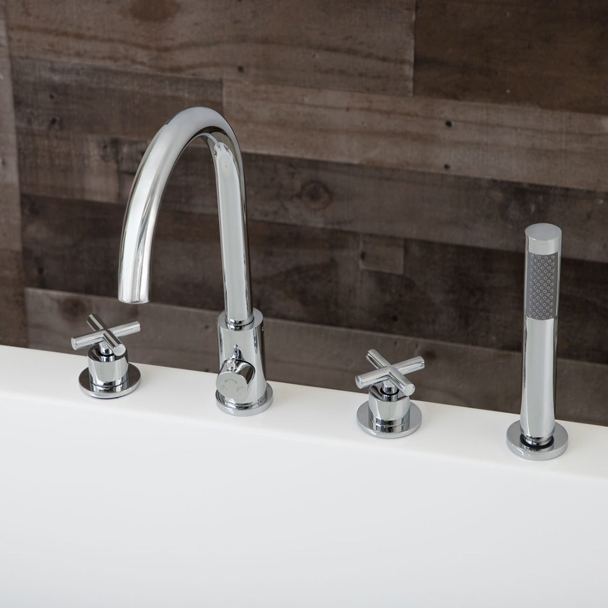 Maidstone Tiberius Acrylic Double Ended Freestanding Bathtub and Faucet Package