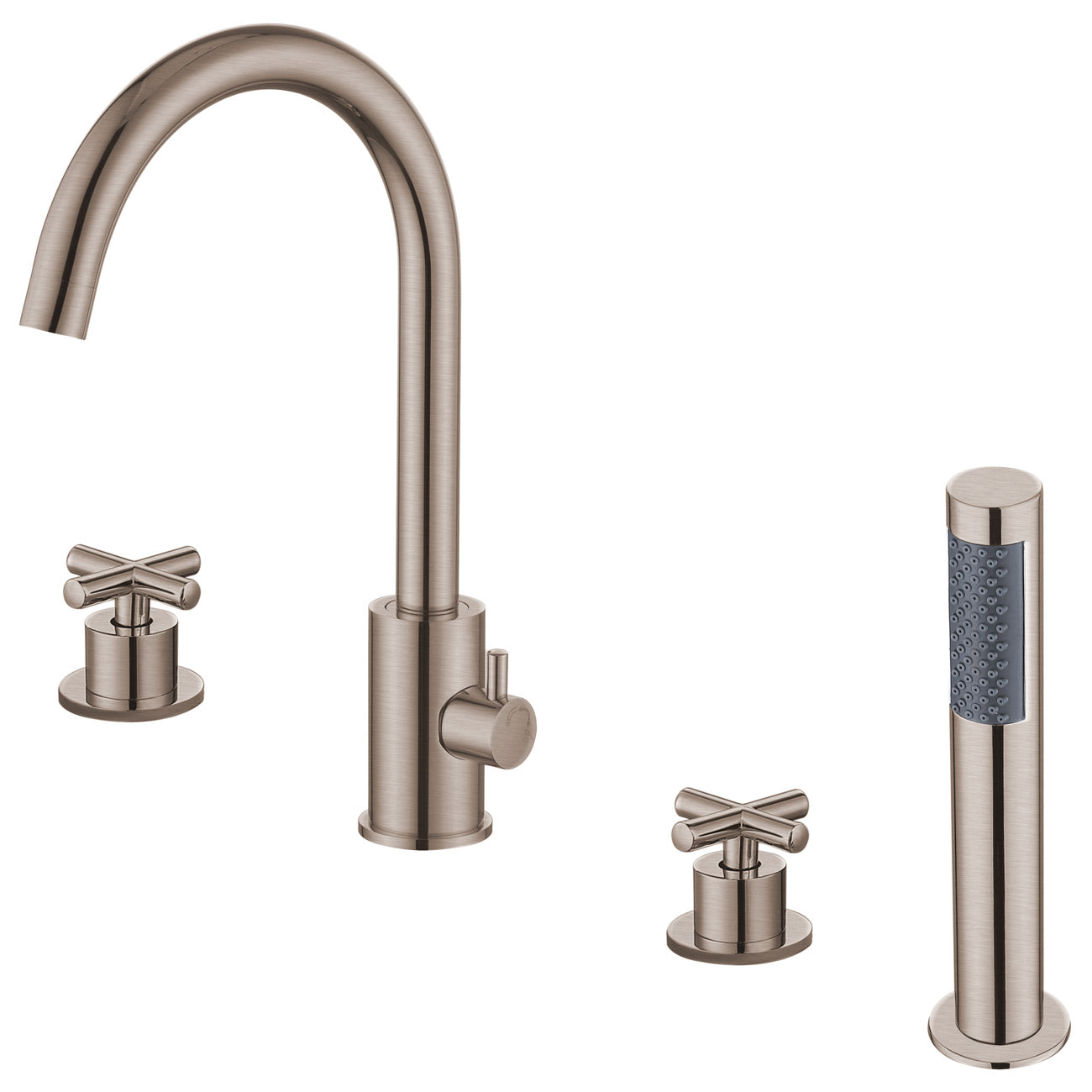MAIDSTONE Roman Deck Mount Tub Faucet with Handshower