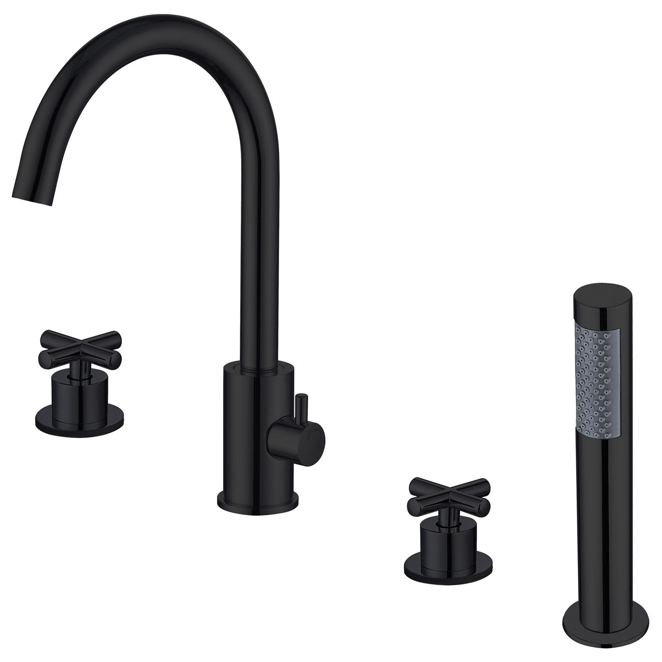 MAIDSTONE Roman Deck Mount Tub Faucet with Handshower