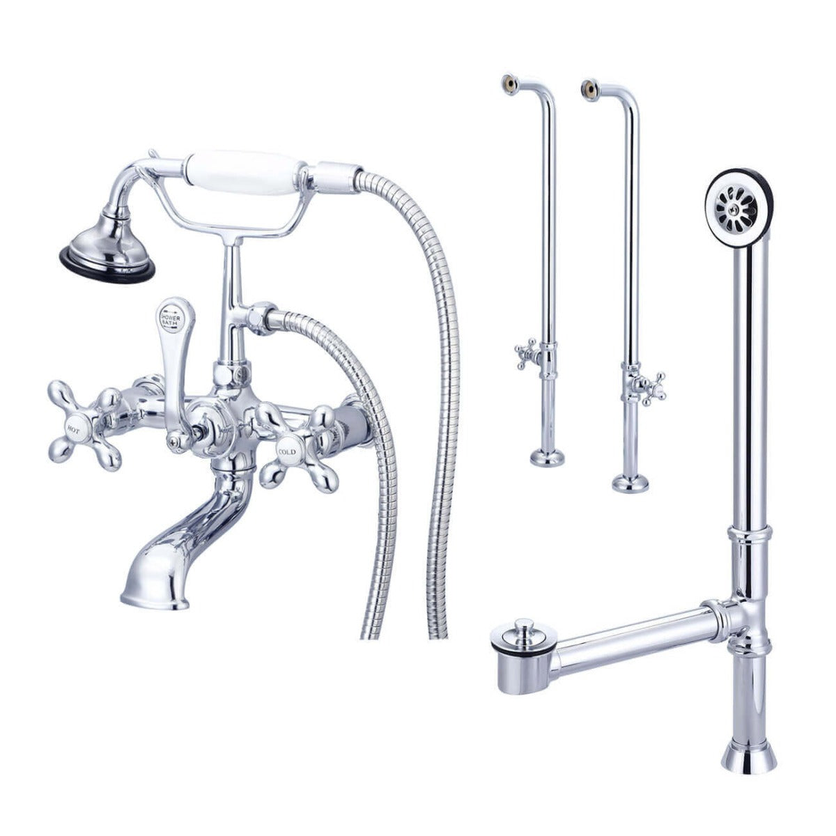 MAIDSTONE Freestanding English Telephone Faucet Set with Handshower