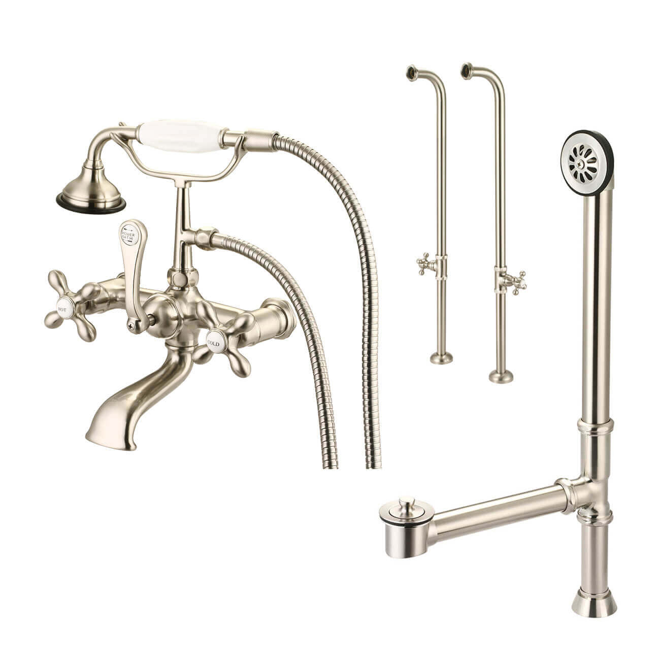 MAIDSTONE Freestanding English Telephone Faucet Set with Handshower