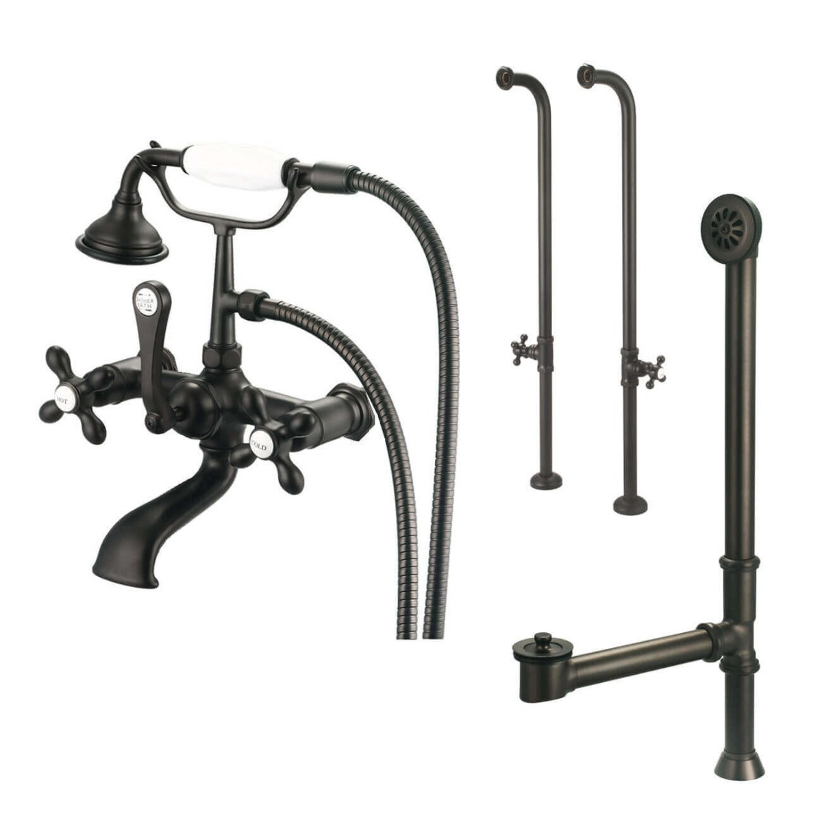 MAIDSTONE Freestanding English Telephone Faucet Set with Handshower