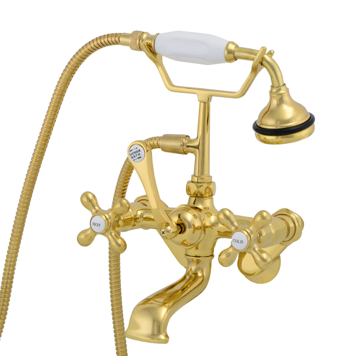 MAIDSTONE Tub Wall Mount English Telephone Faucet - Classic Spout