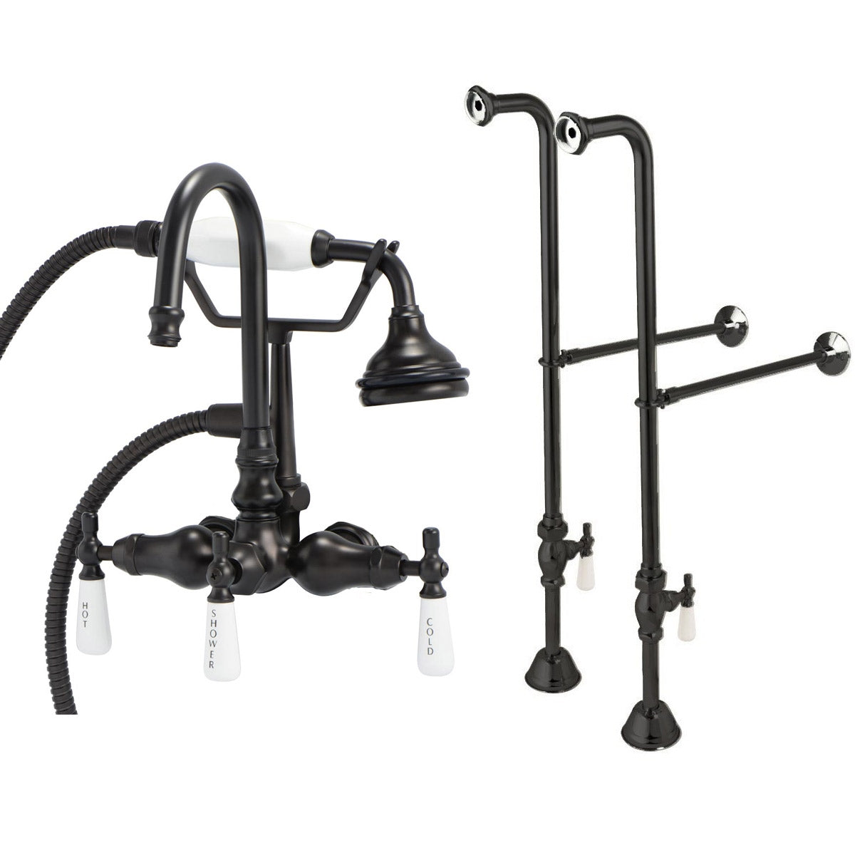 MAIDSTONE Freestanding English Telephone Faucet - Gooseneck Spout
