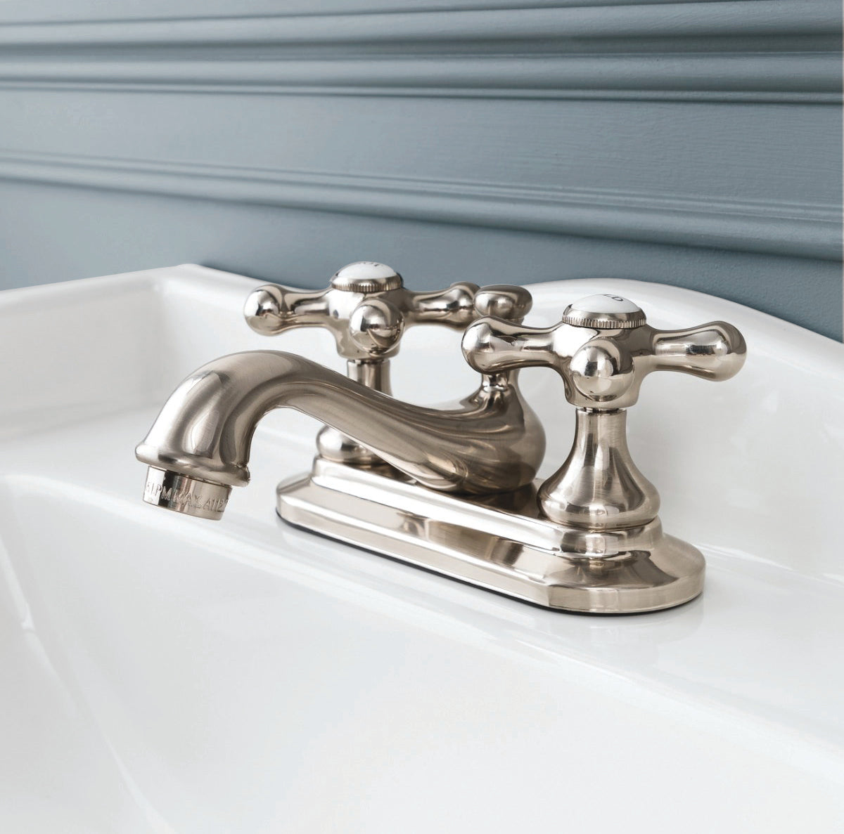 MAIDSTONE Charlotte Centerset Bathroom Sink Faucet - Metal Cross Handles