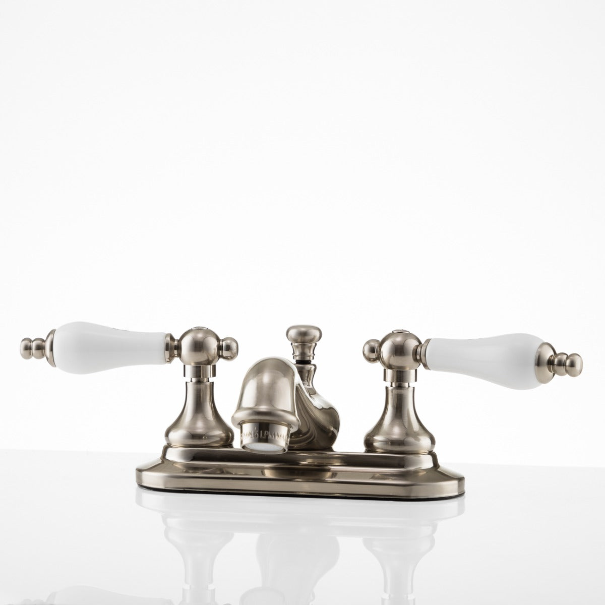 MAIDSTONE Charlotte Centerset Bathroom Sink Faucet - Porcelain Lever Handles