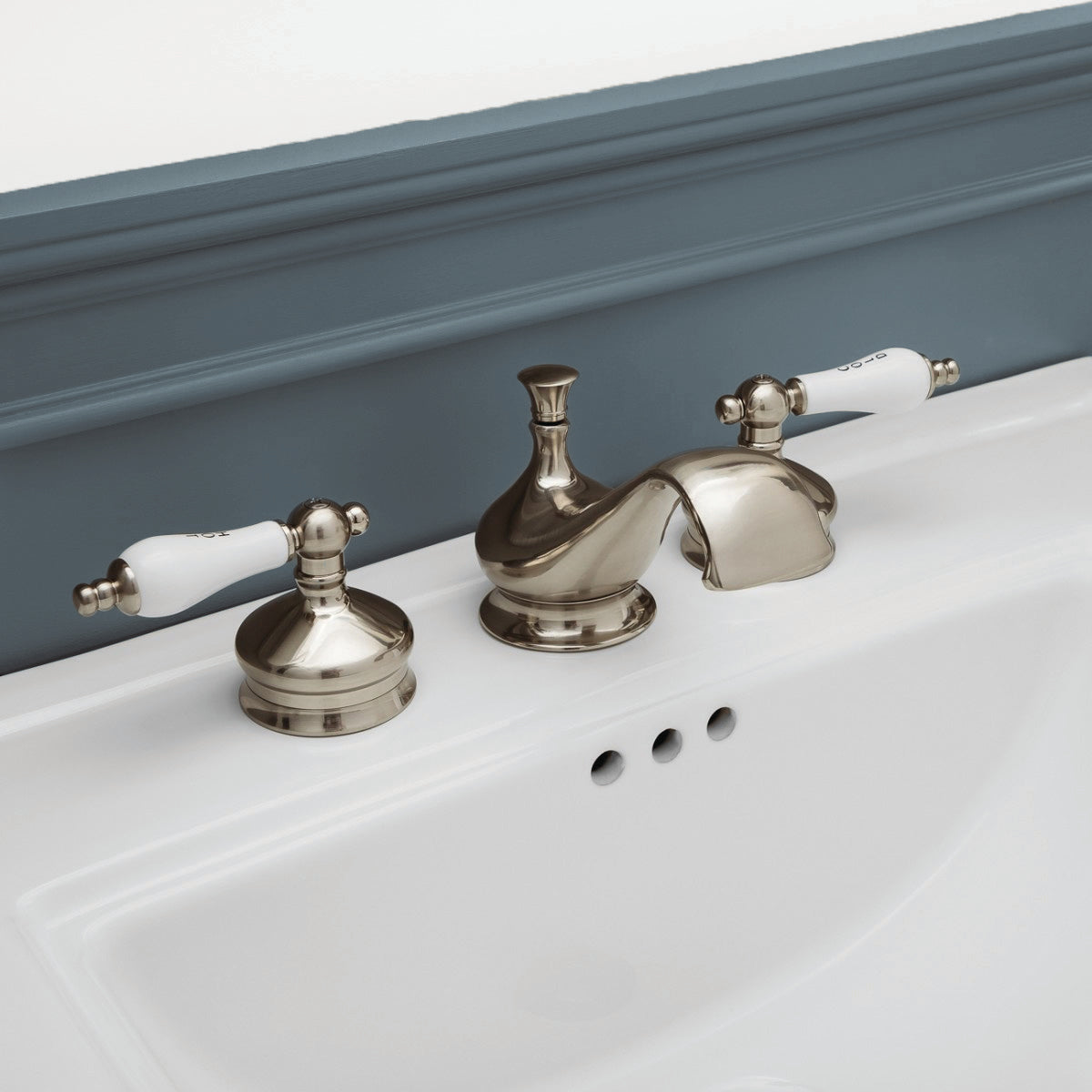 MAIDSTONE Mila Widespread Bathroom Sink Faucet - Porcelain Lever Handles