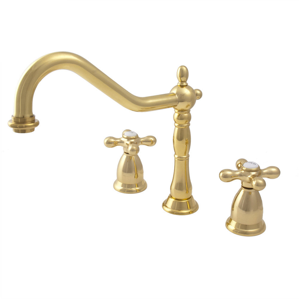 MAIDSTONE Ashford Widespread Bathroom Sink Faucet - Metal Cross Handles