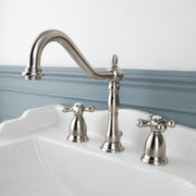 MAIDSTONE Ashford Widespread Bathroom Sink Faucet - Metal Cross Handles